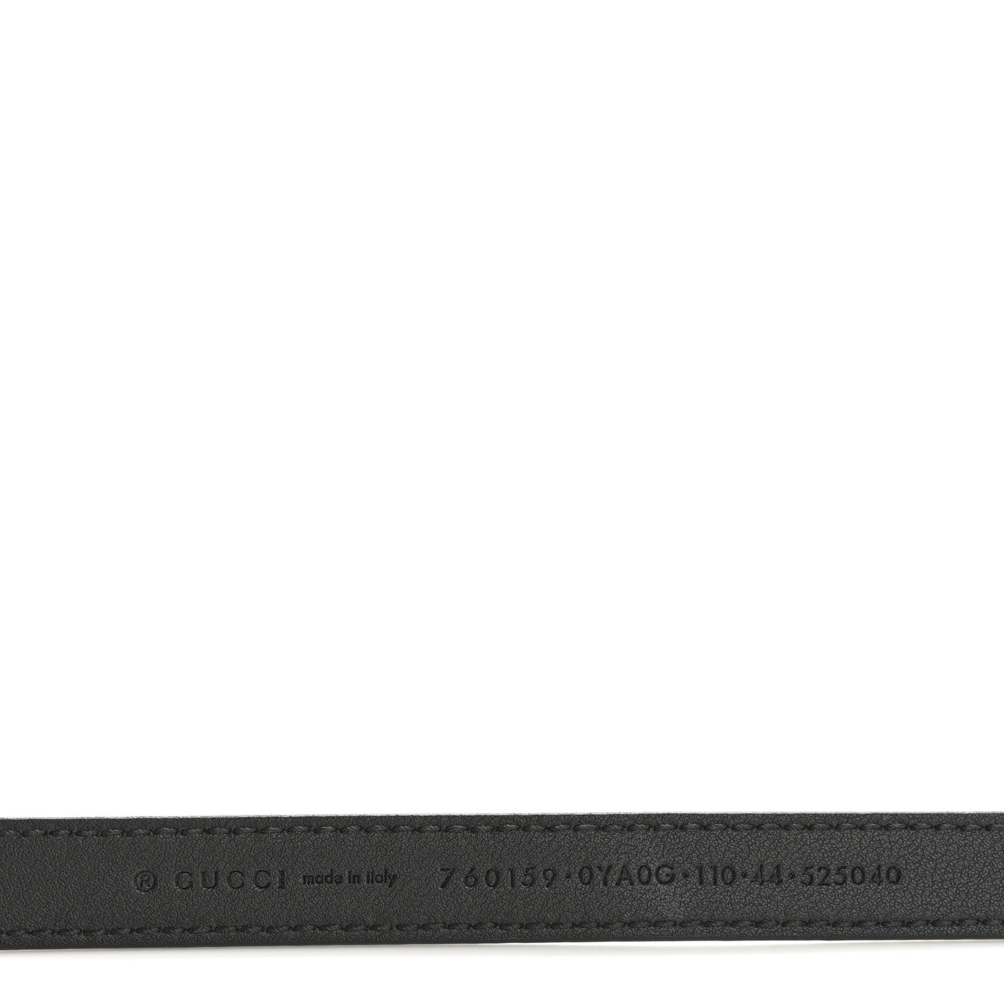 Calfskin Round Interlocking G 20mm Belt 110 44 Black