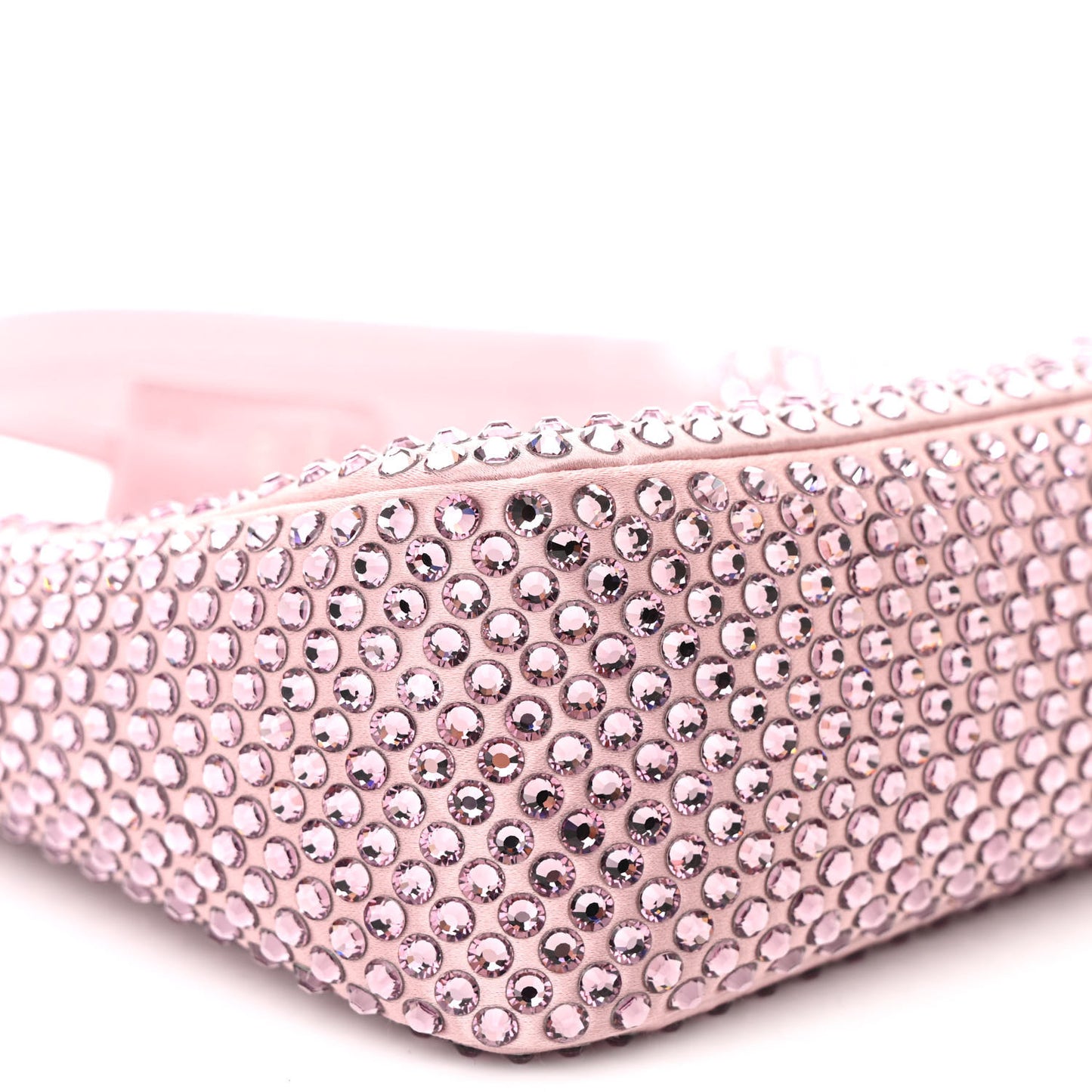 Satin Crystal Mini Re-Edition 2000 Bag Alabastro