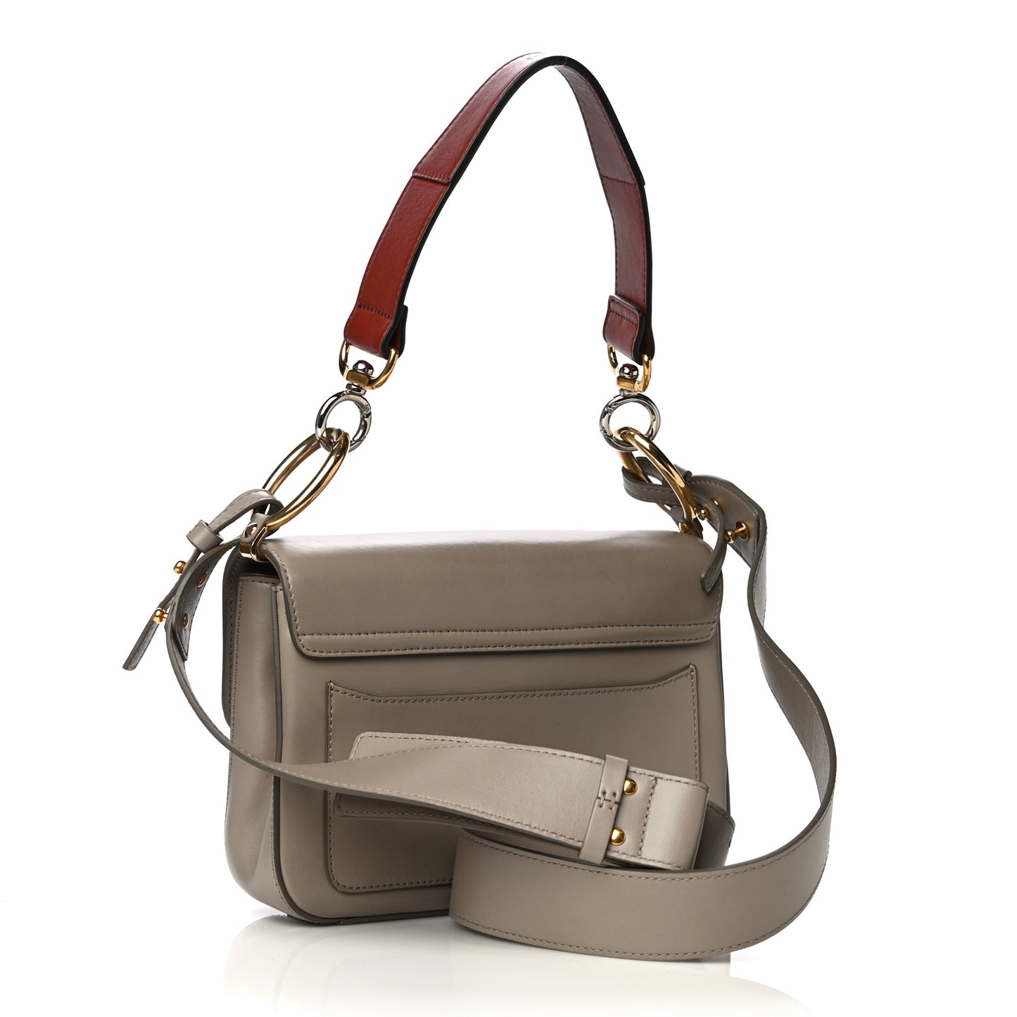 Calfskin Small C Double Carry Motty Grey