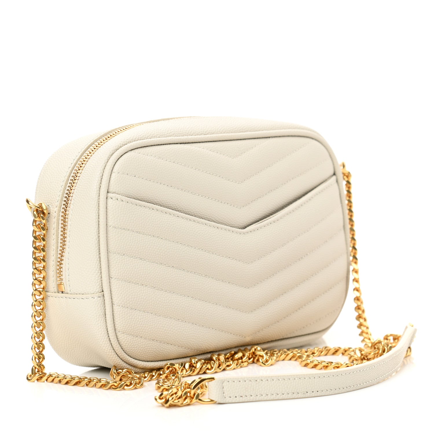 Saint Laurent Grain De Poudre Matelasse Monogram Mini Lou Camera Bag Crema Soft 2 of 12