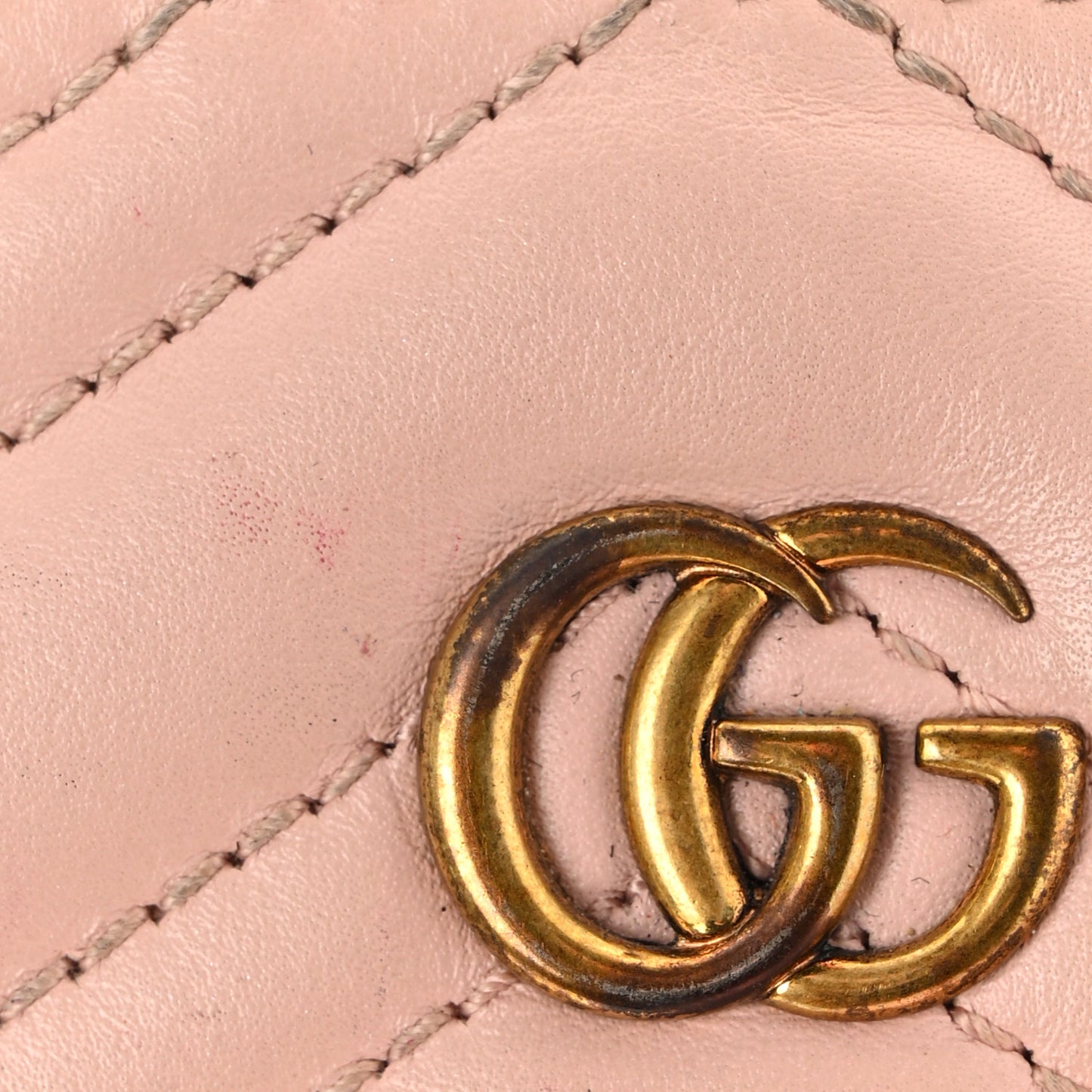 Calfskin Matelasse GG Marmont Card Holder Perfect Pink