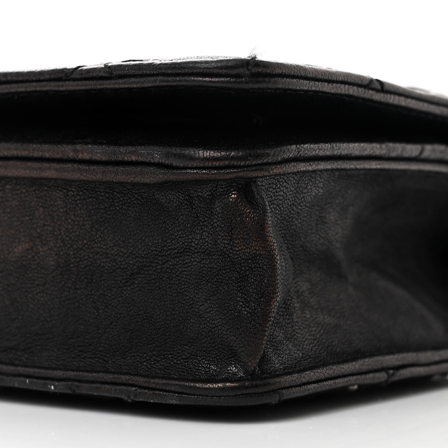 Chanel Crumpled Lambskin Studded Paris Dallas Wallet On Chain WOC Black 11 of 14