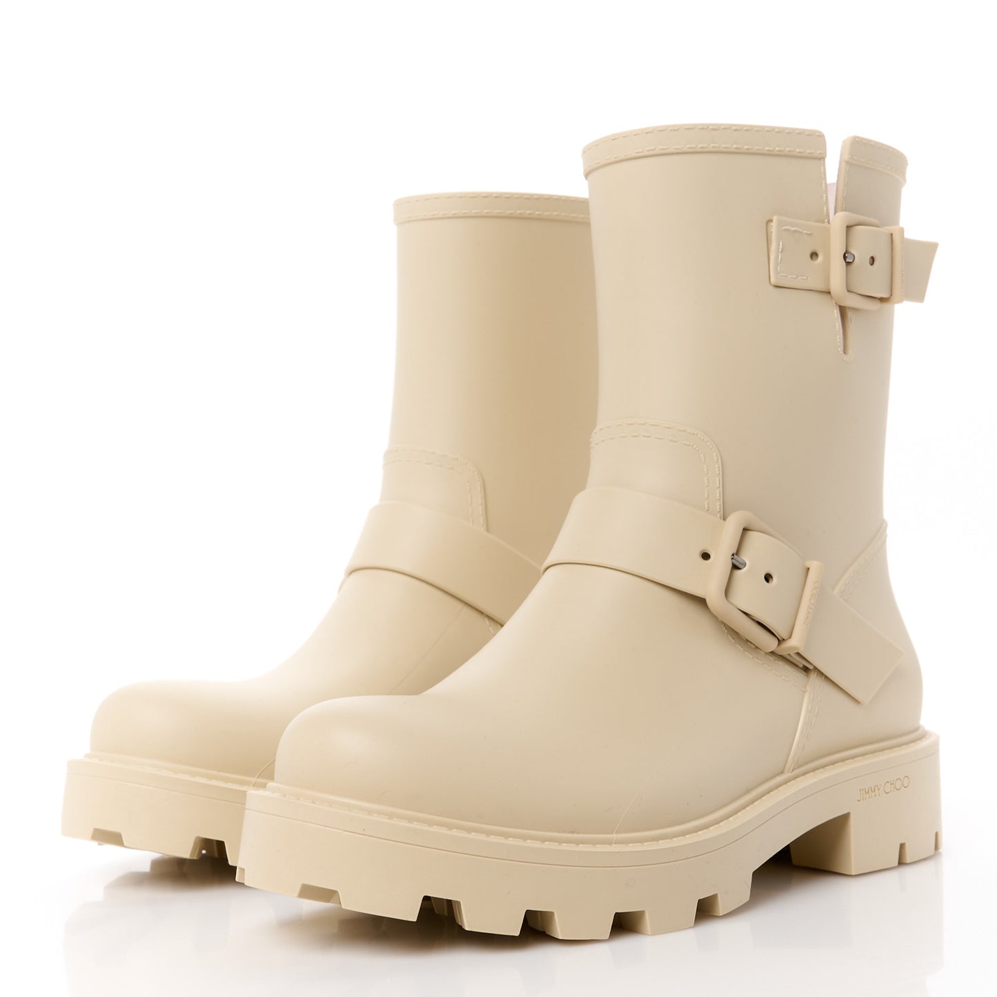 Rubber Yael Flat Rain Boots 37 Barley