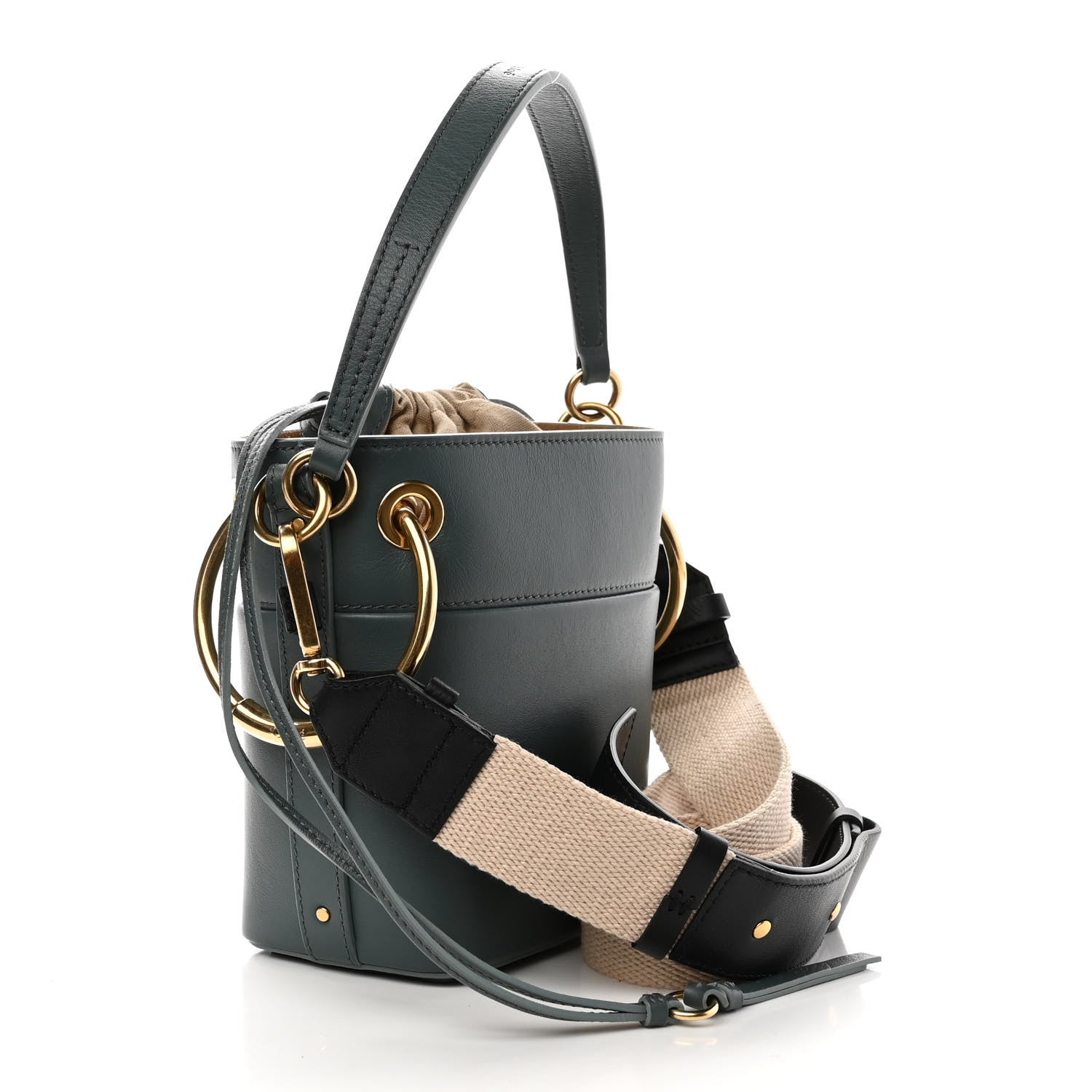 Chloe Smooth Calfskin Mini Roy Bucket Bag Cloudy Blue 3 of 10