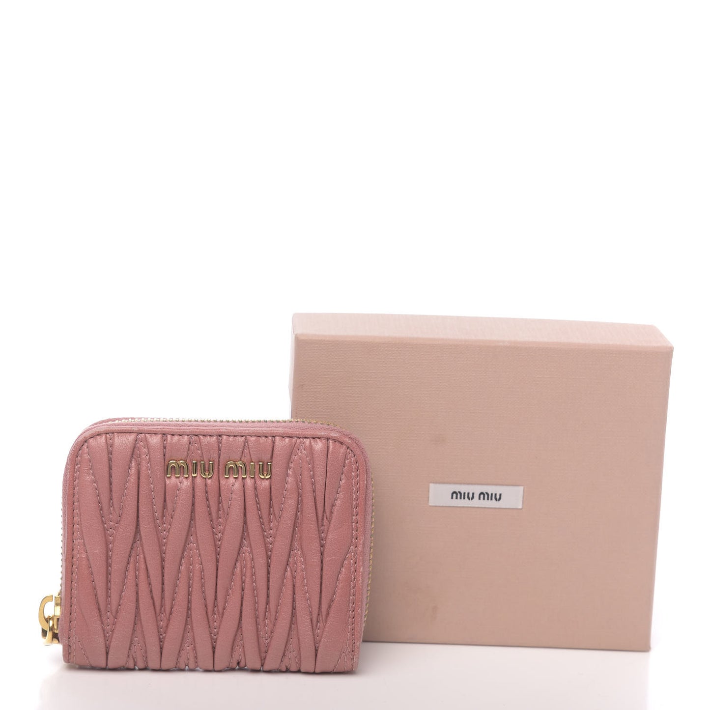 Nappa Matelasse Zip Around Compact Wallet Loto