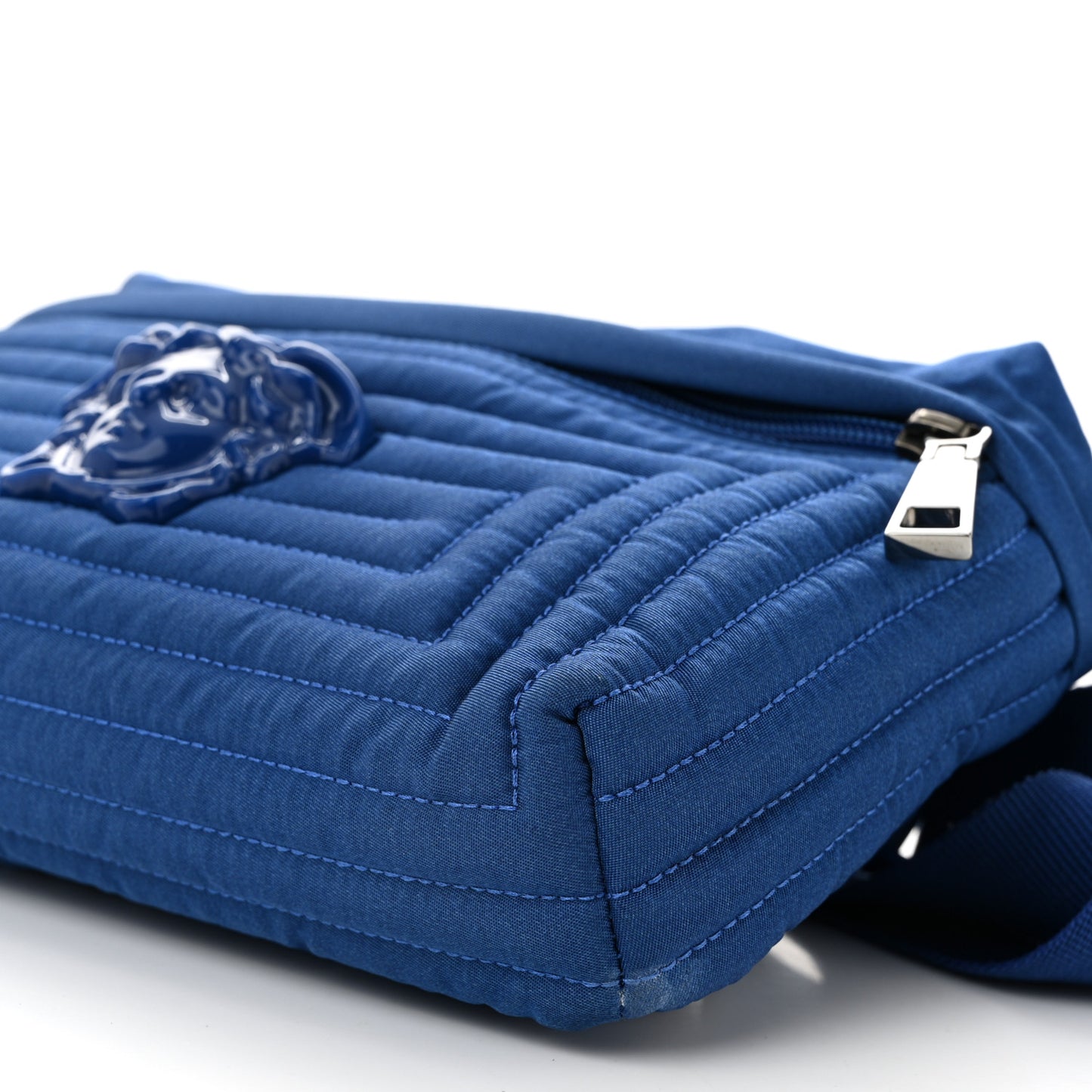Nylon Palazzo Medusa Belt Bag Blue
