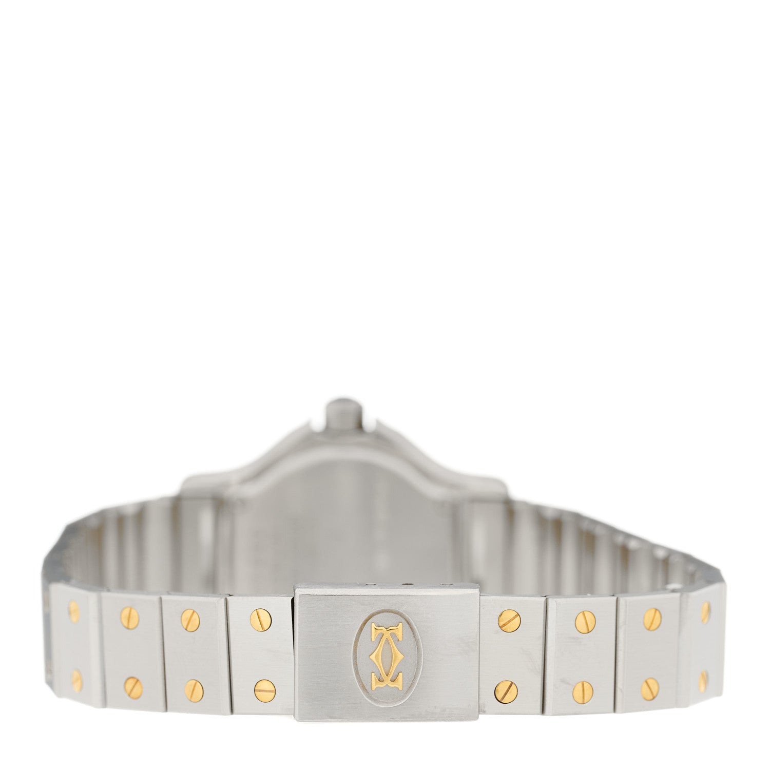 Cartier Stainless Steel 18K Yellow Gold 25mm Santos Octagon Quartz Watch 3 of 4