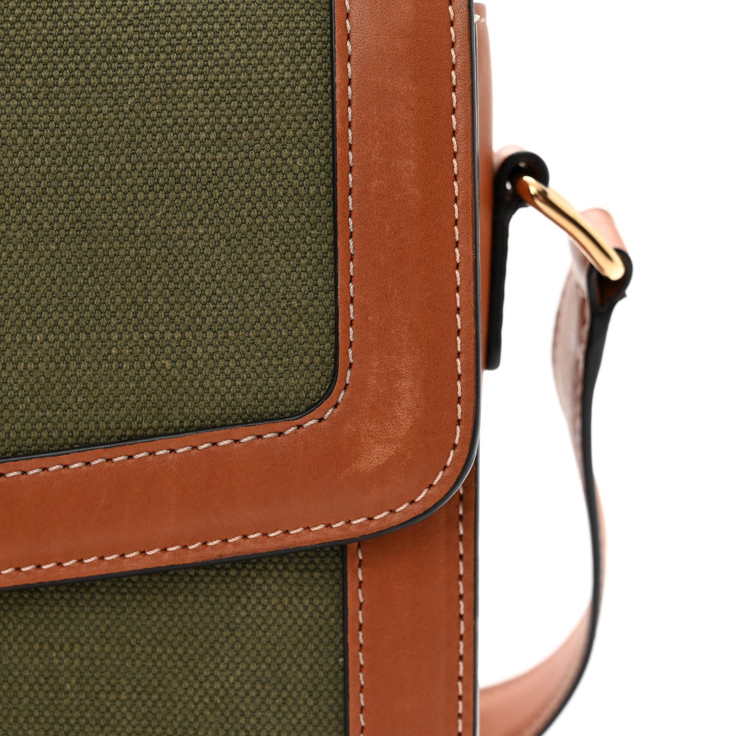 Textile Natural Calfskin Classique Triomphe Khaki Tan