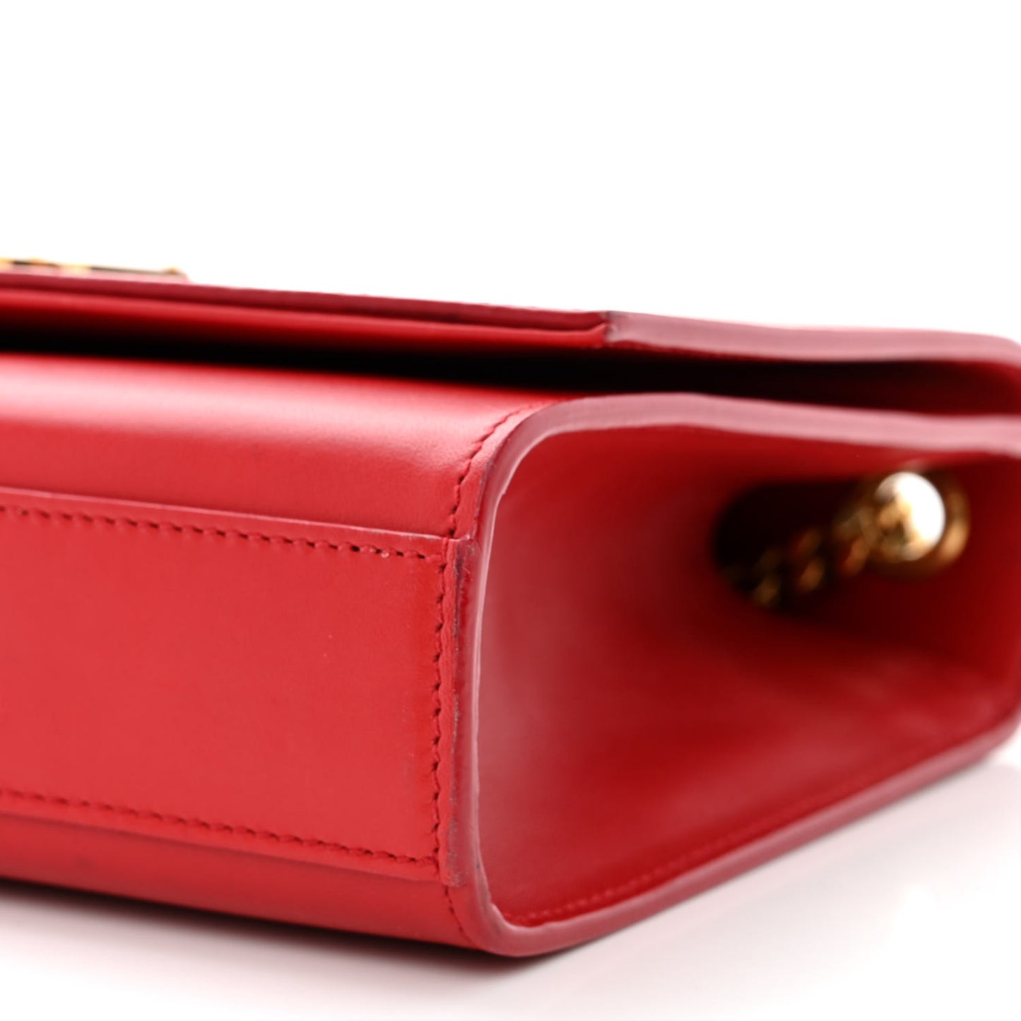 Smooth Calfskin Medium Classic Monogram Kate Tassel Satchel Red