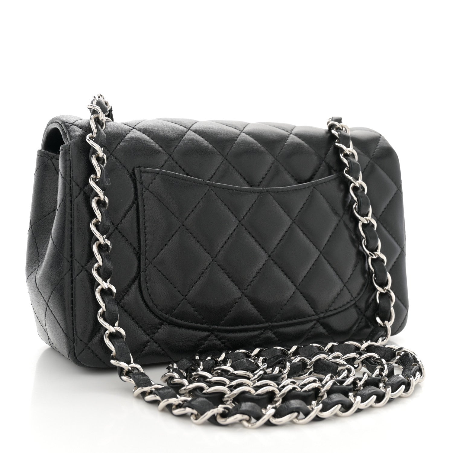 Chanel Lambskin Quilted Mini Rectangular Flap Black 3 of 11