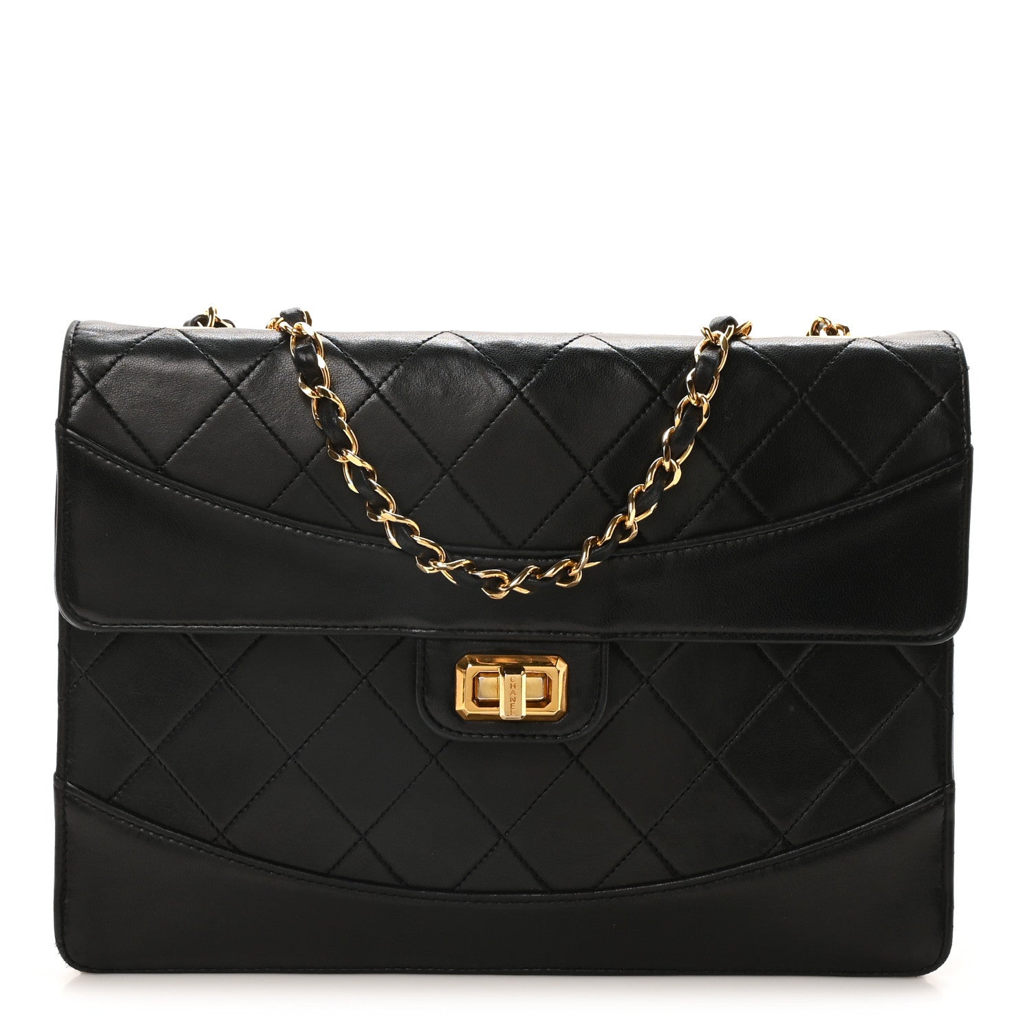 Chanel Lambskin Quilted Medium Mademoiselle Single Flap Black 1 of 10