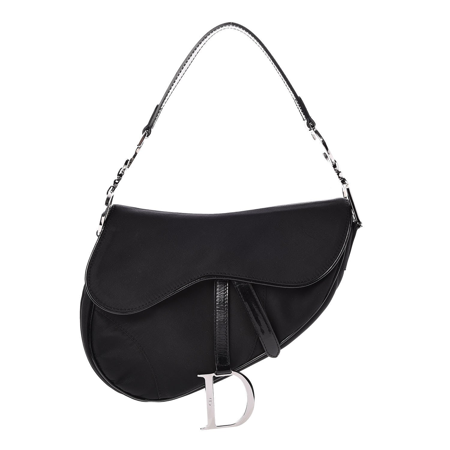 Christian Dior SADDLE ナイロンボディーバッグ Christian Dior Nylon Saddle Bag Black 243623 – FASHIONPHILE