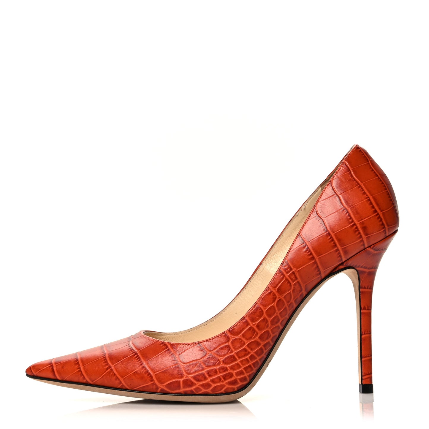 Crocodile Embossed Calfskin Love 100 Pump 38.5 Cuoio