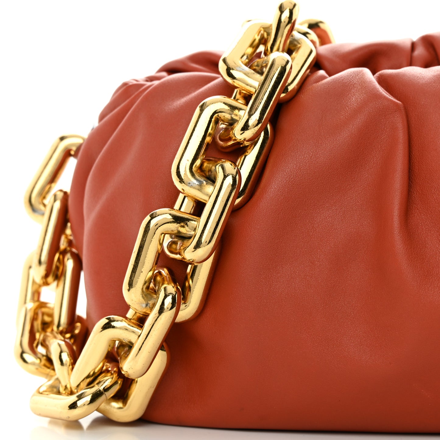 Calfskin The Pouch Chain Orange