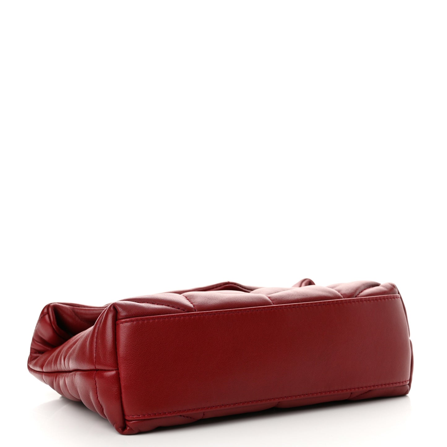 Lambskin Quilted Toy Loulou Puffer Monogram Chain Satchel Opyum Red