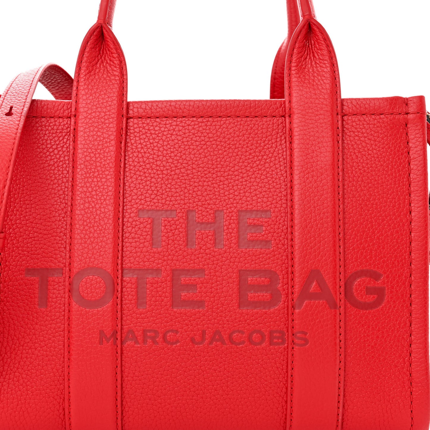 Grained Calfskin Small The Tote Bag True Red