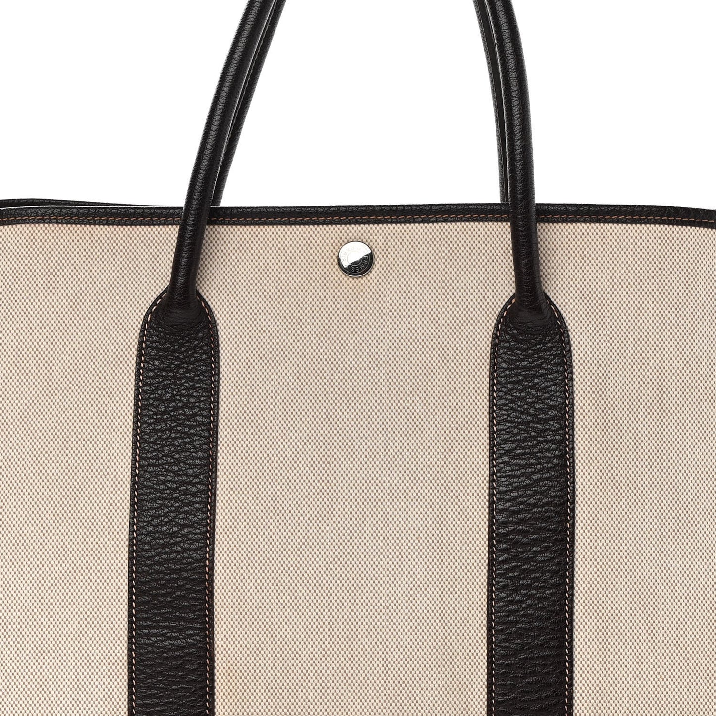Toile Buffle Gala Garden Party Tote 36 MM Marron Fonce