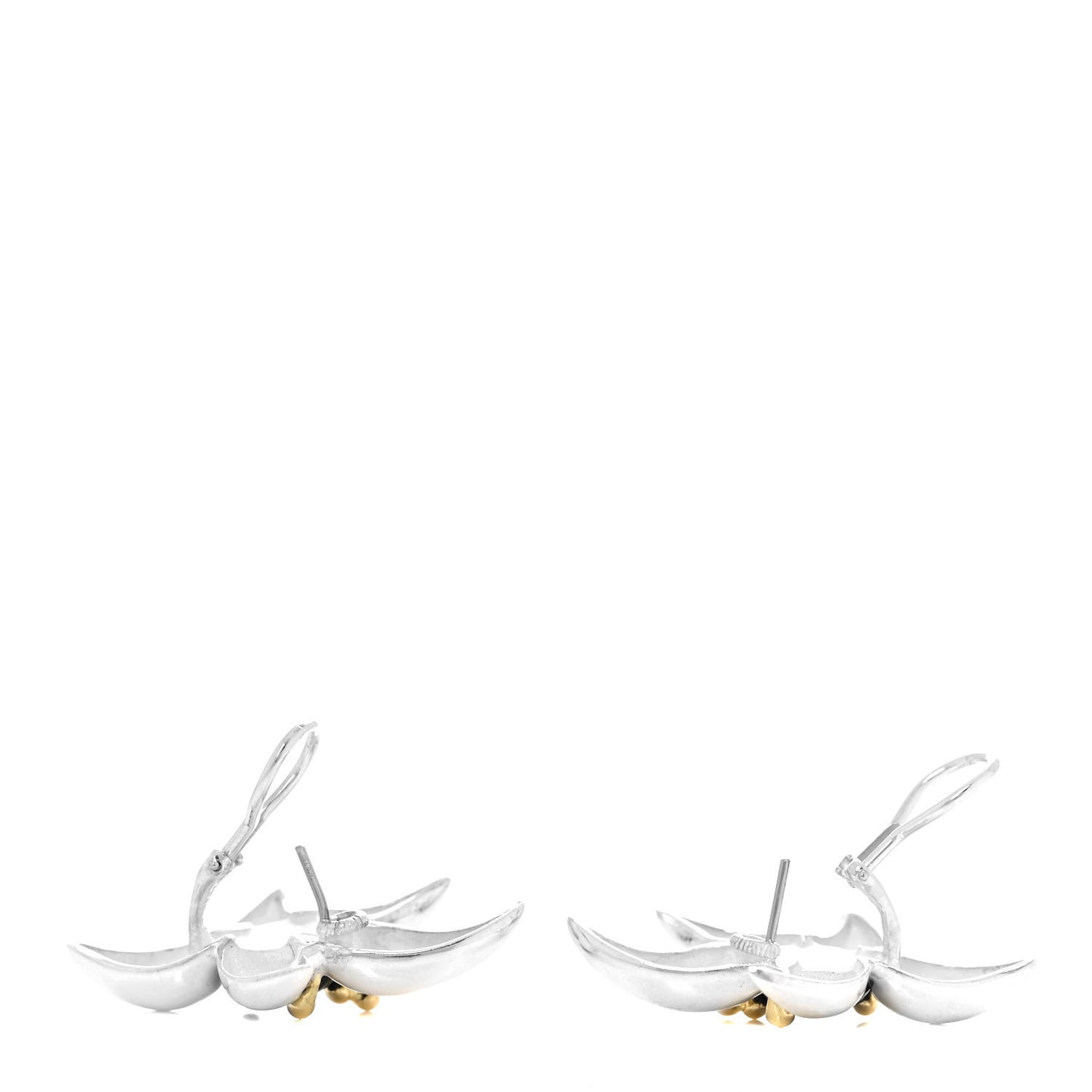 Sterling Silver 18K Yellow Gold Black Onyx Starfish Earrings