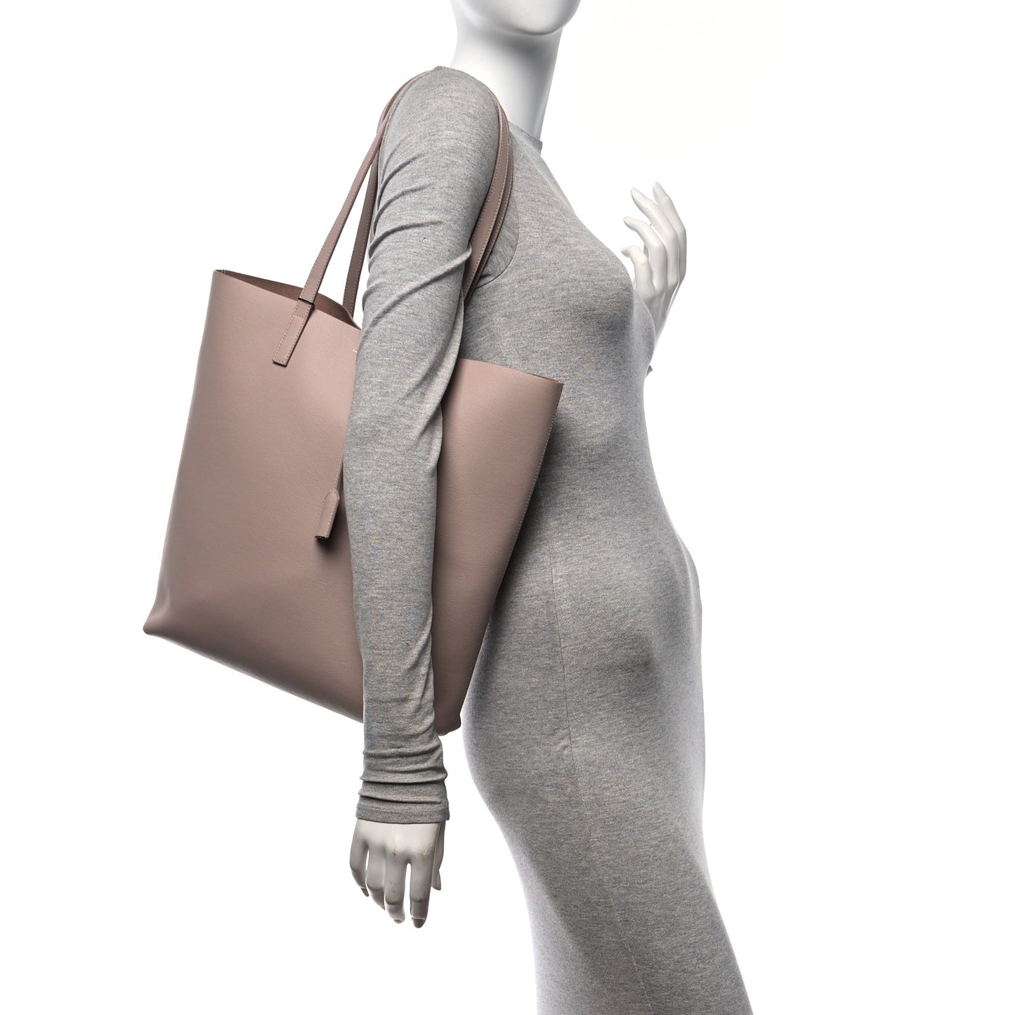 Calfskin Medium Shopping Tote Rose Antic