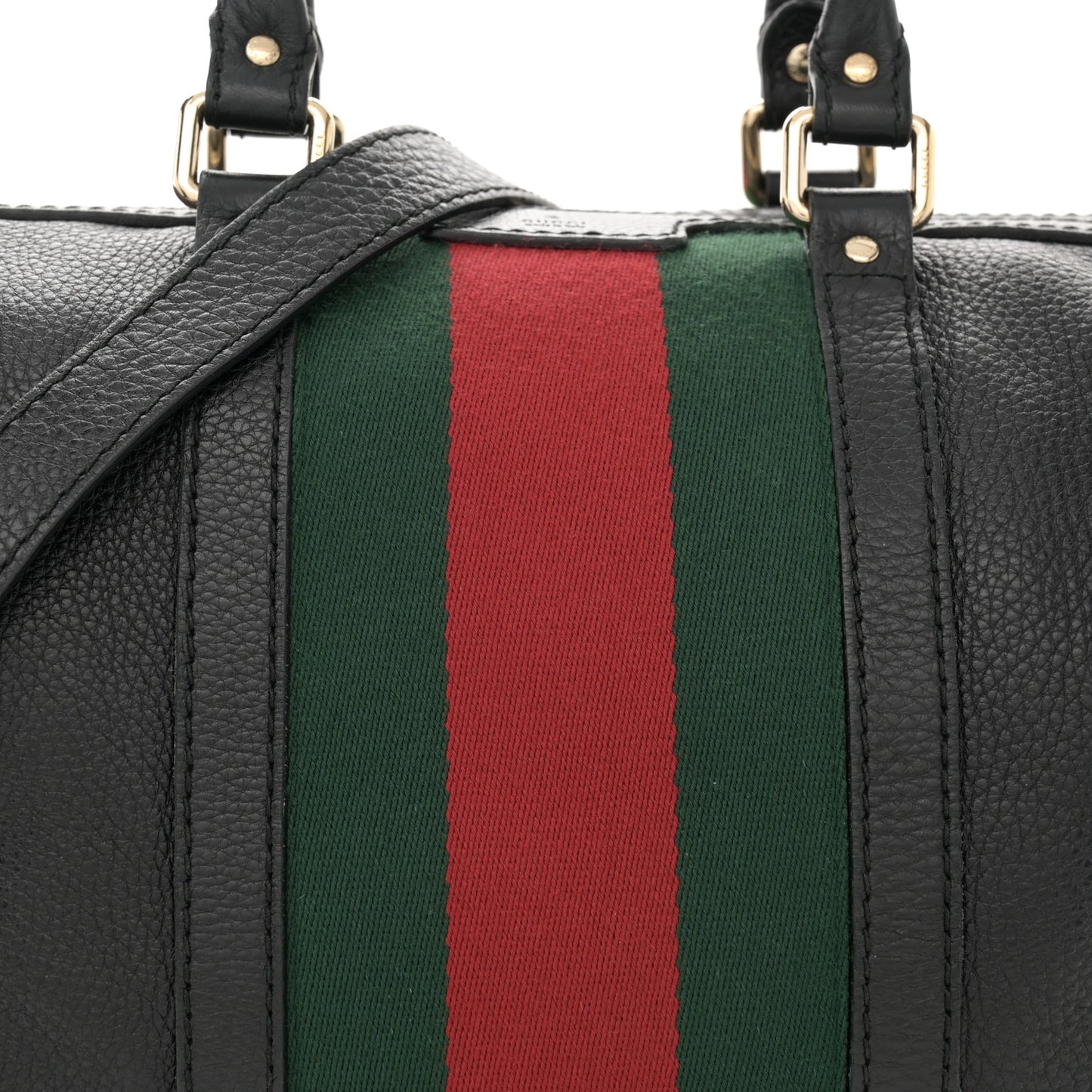 Calfskin Vintage Web Medium Boston Black