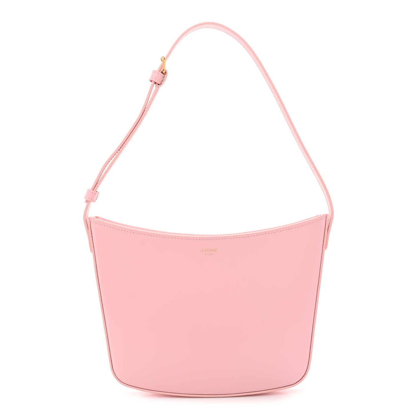 Shiny Calfskin Medium Croque Bag Pink