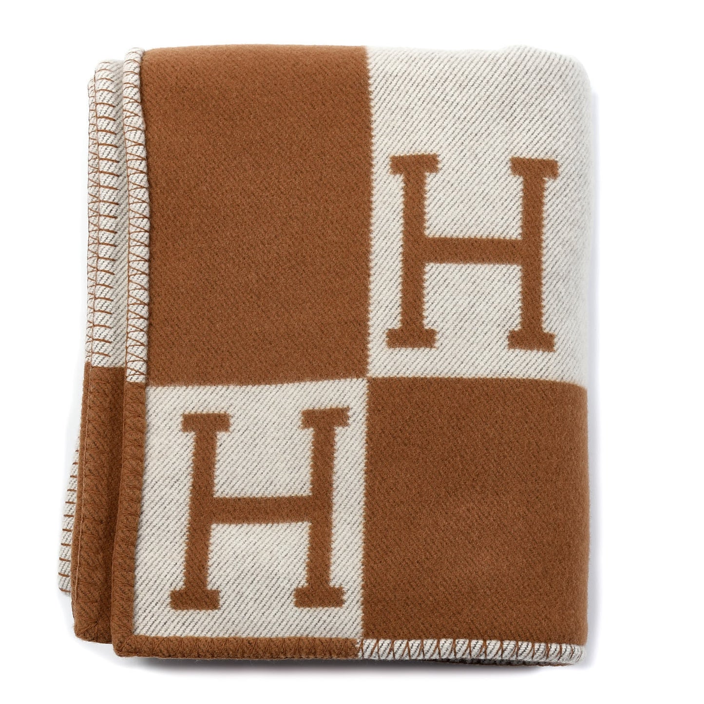 Wool Cashmere Avalon Blanket Ecru Camel