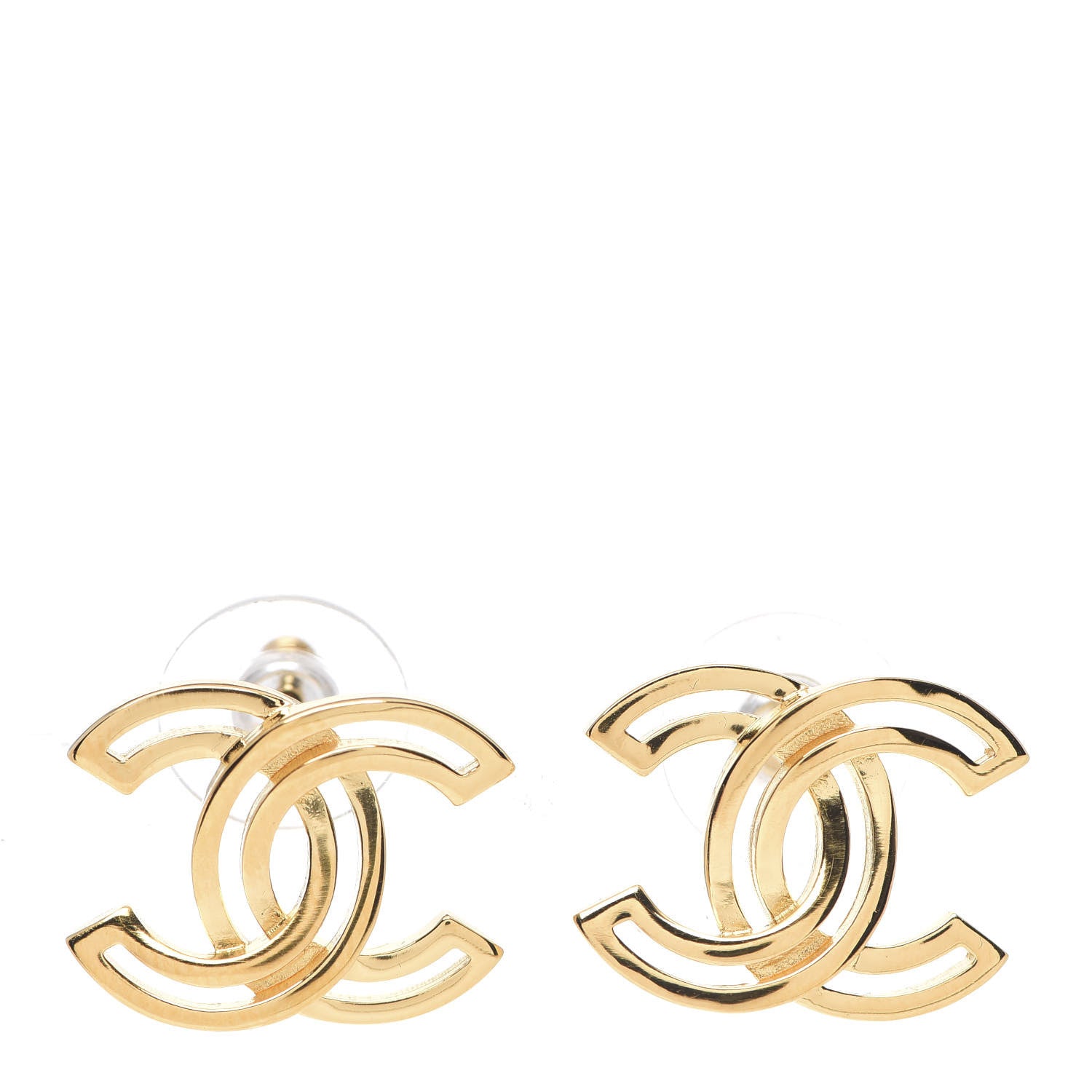 Chanel Metal Obazine CC Earrings Gold 1 of 4