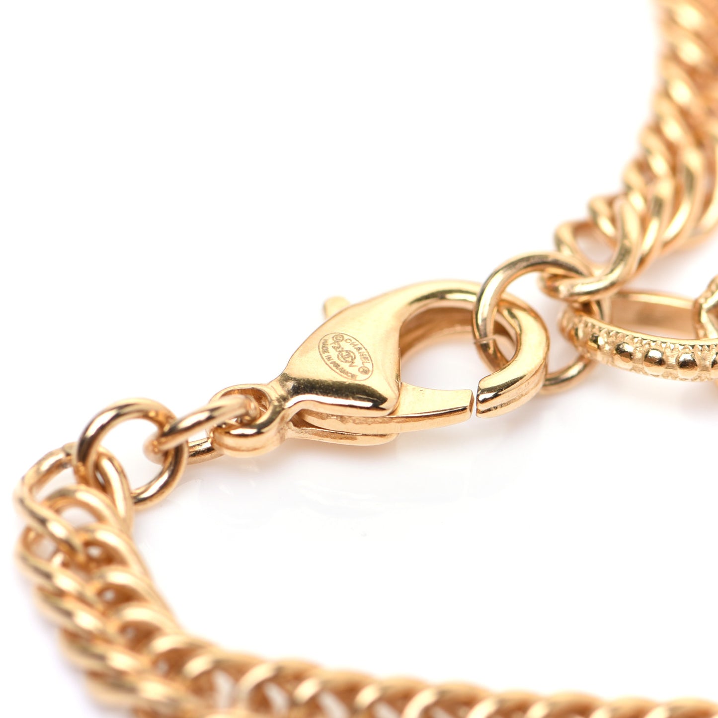 ID Dog Tag Charm Necklace Gold