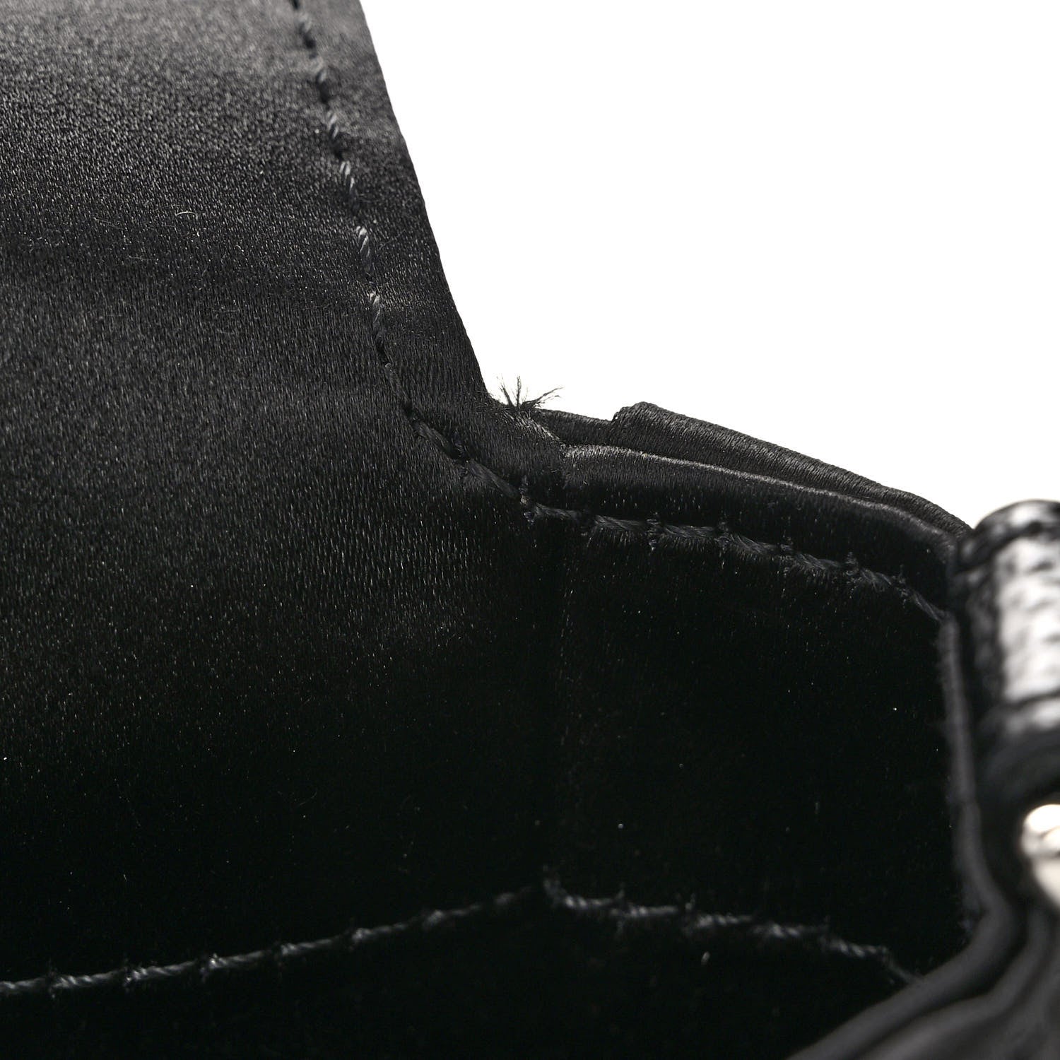 Fendi Satin Karung Crystal Baguette Black 10 of 11