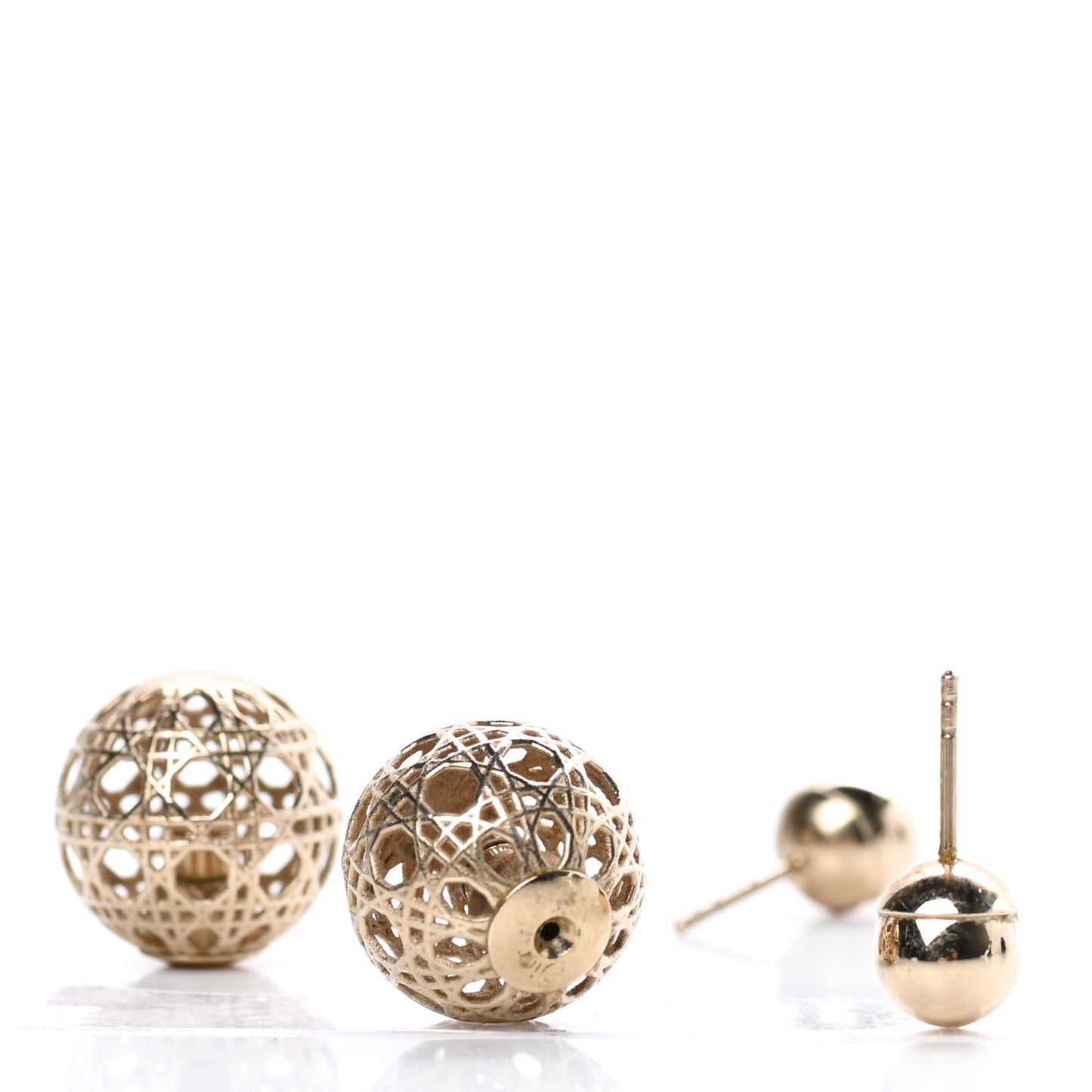 Cannage Mise En Dior Tribal Earrings Gold