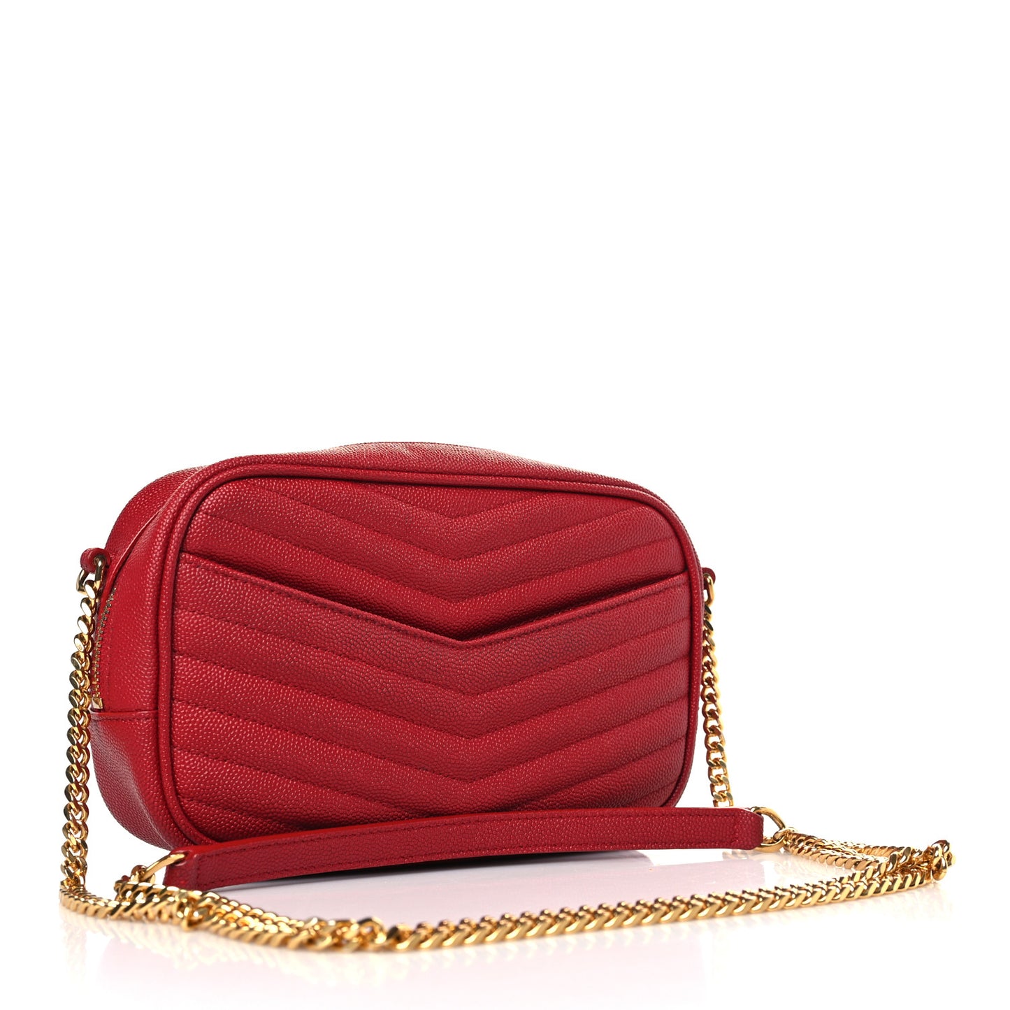 Grain De Poudre Matelasse Monogram Mini Lou Camera Bag Opyum Red