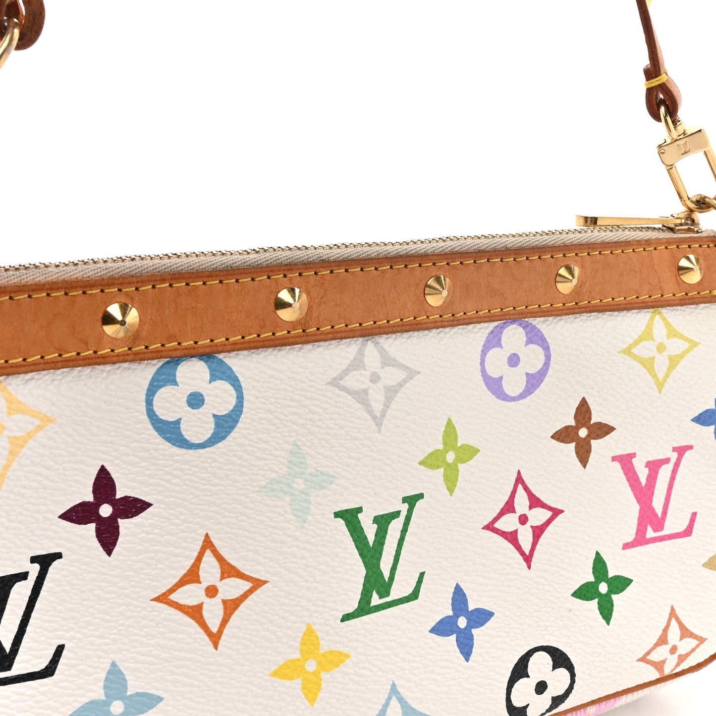 Monogram Multicolor Pochette Accessories White