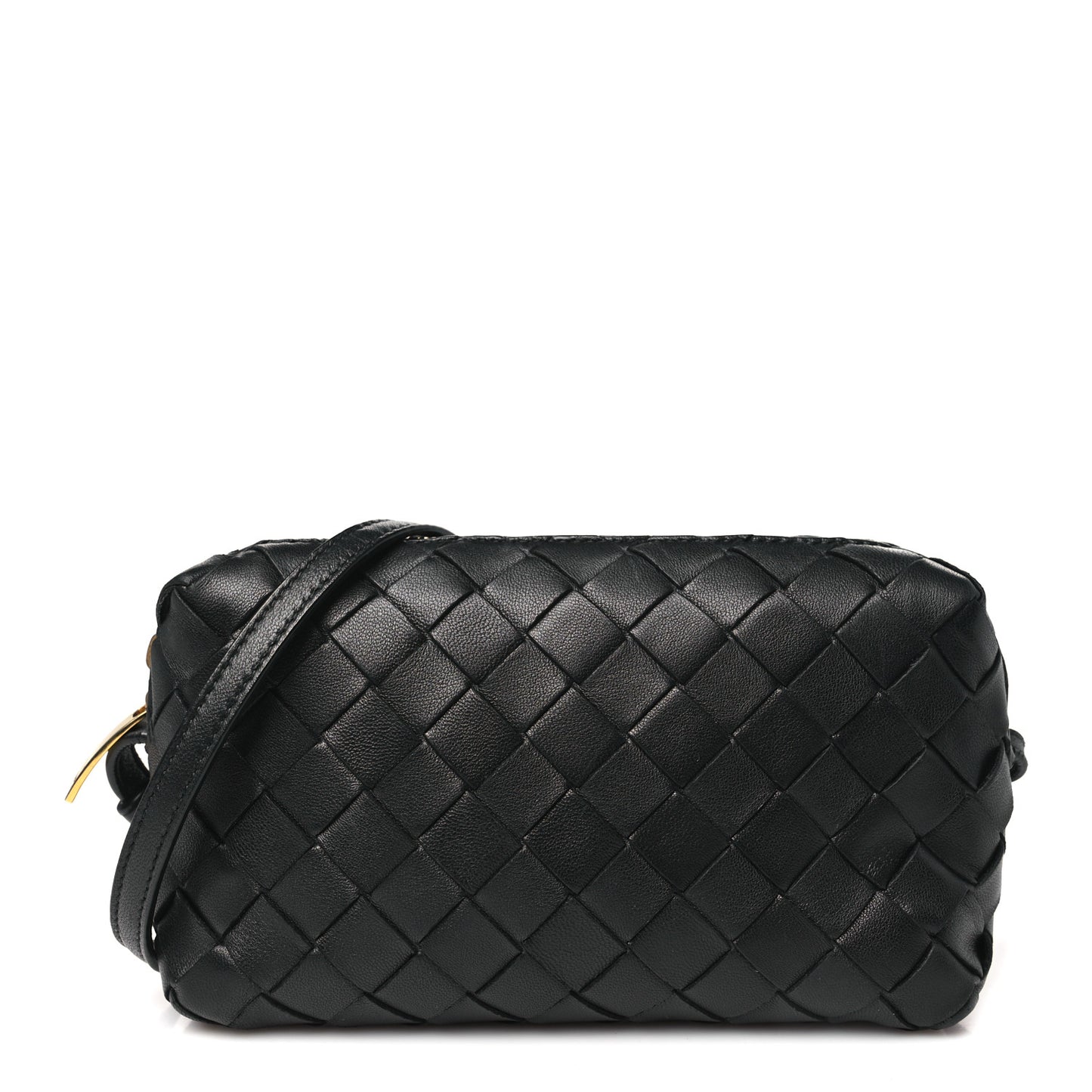 Nappa Intrecciato Nodini Mini Crossbody Black