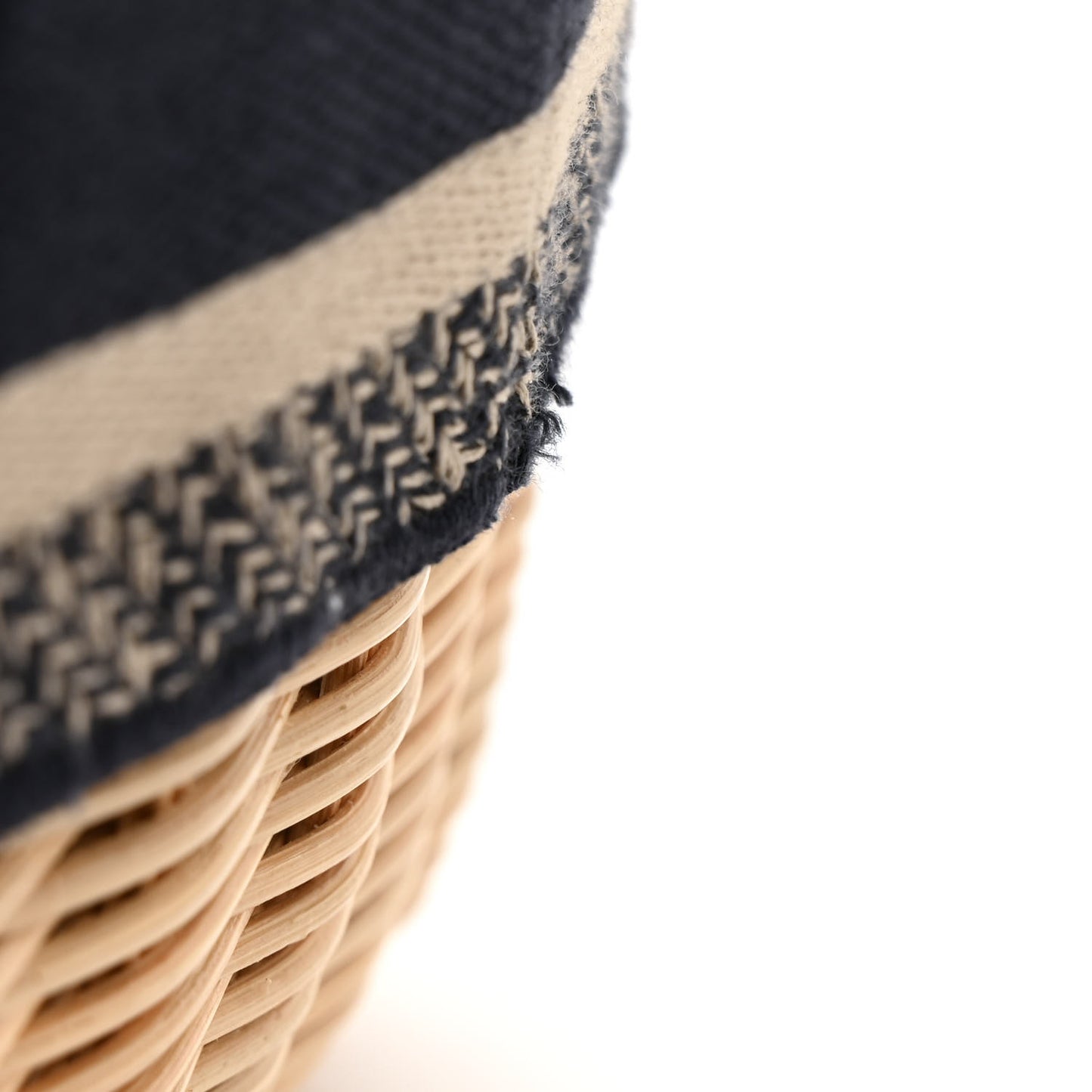 Wicker Oblique Medium Lady Dior Bag Blue