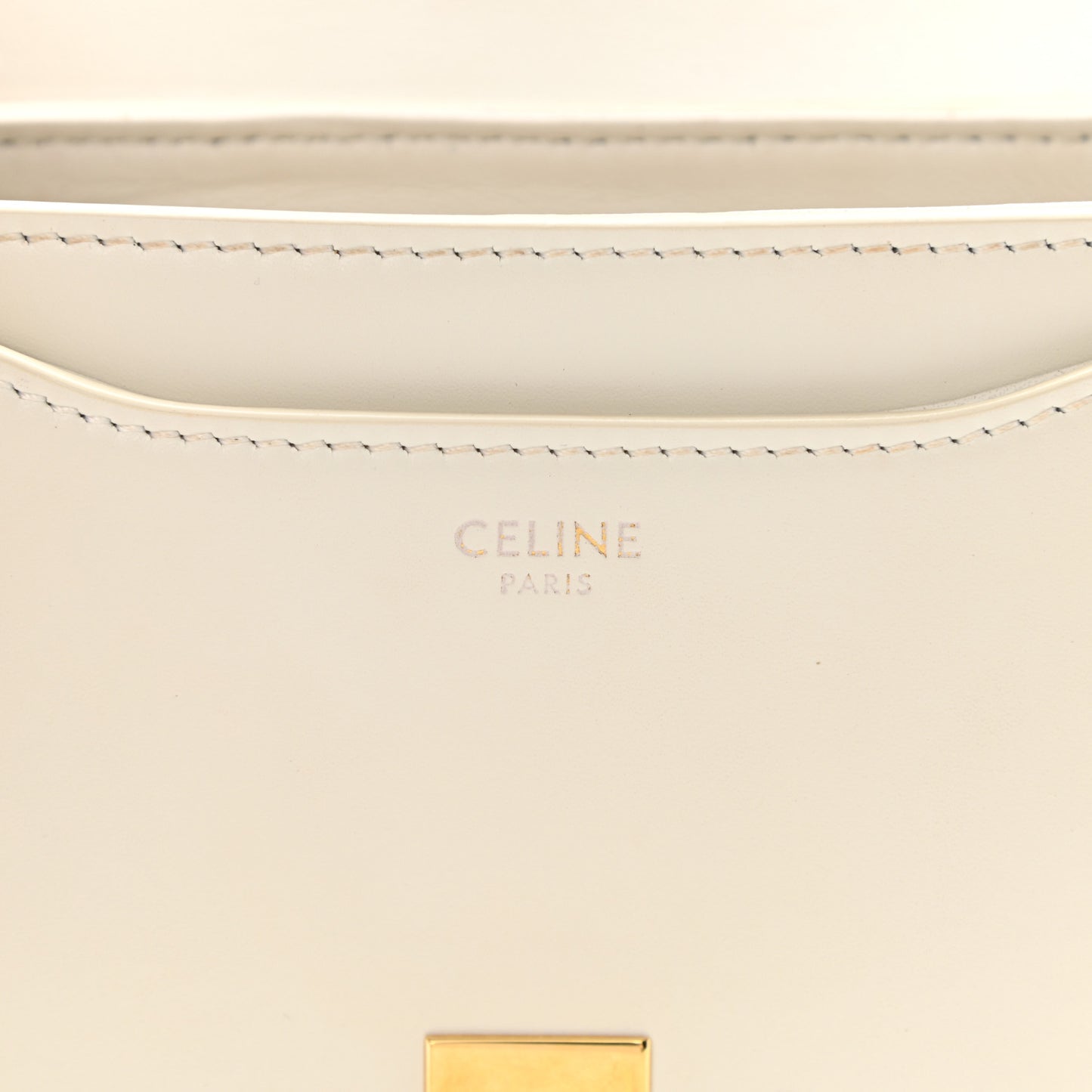 Satinated Calfskin Besace Small 16 White