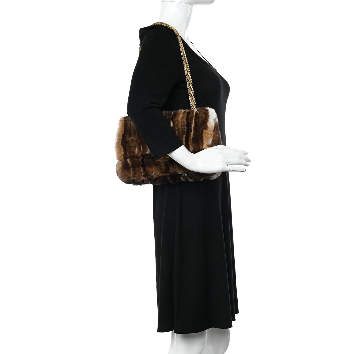 Rabbit Fur 2.55 Reissue 226 Flap Brown White