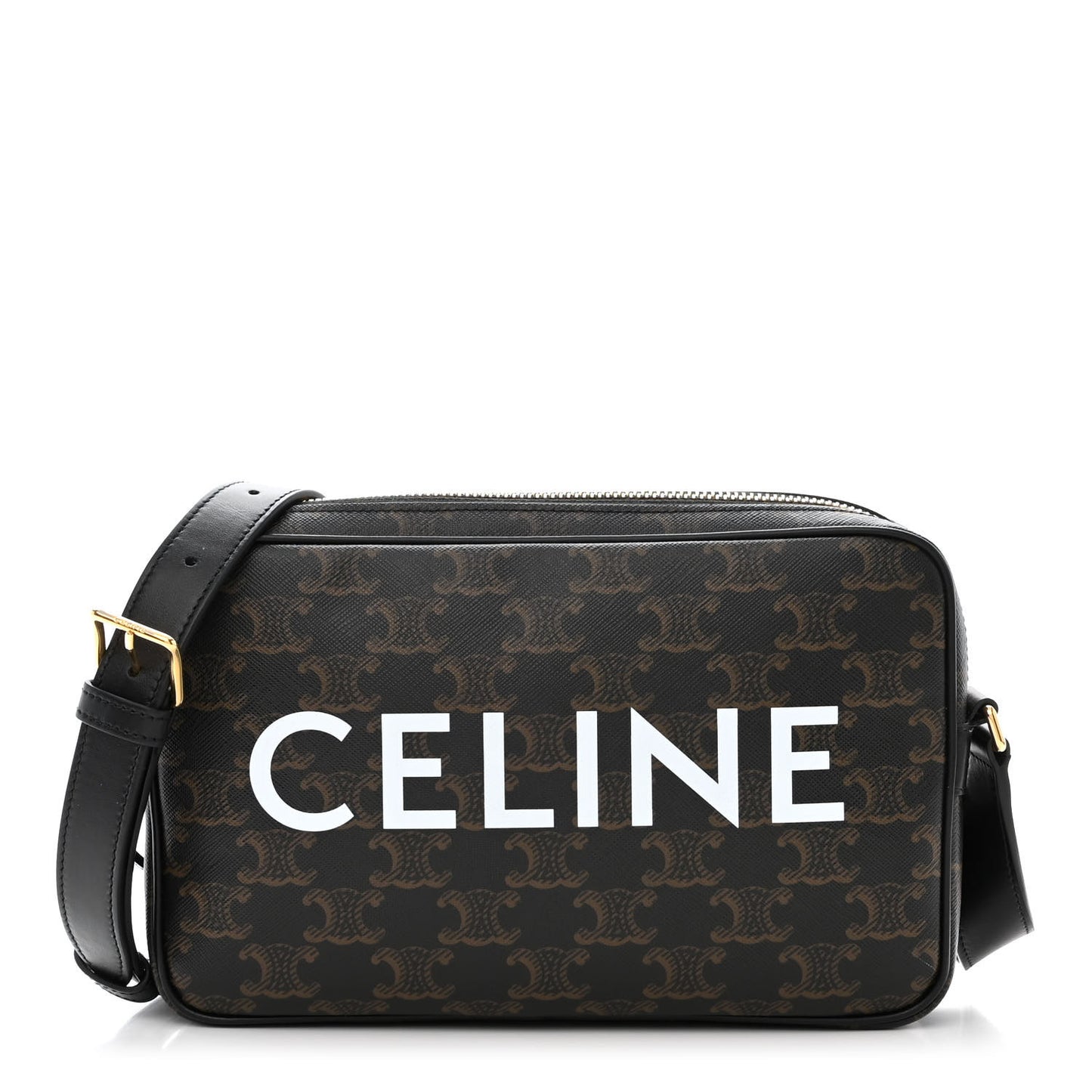 Triomphe Canvas Medium Messenger Bag Black