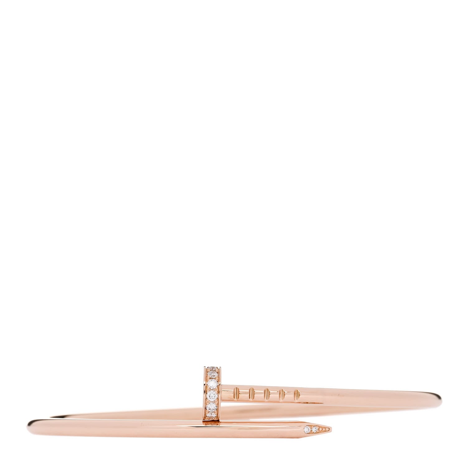 Cartier 18K Pink Gold Diamond Small Juste Un Clou Bracelet 16 1 of 5