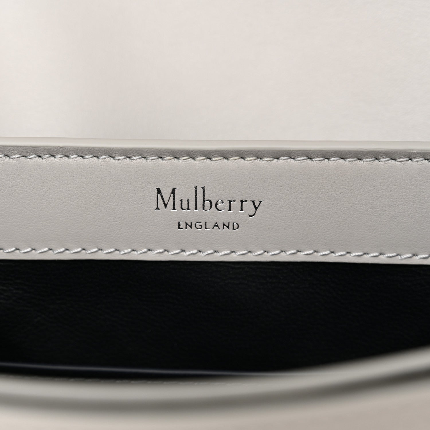 Mulberry High Gloss Calfskin Lana Top Handle Pale Grey 6 of 13
