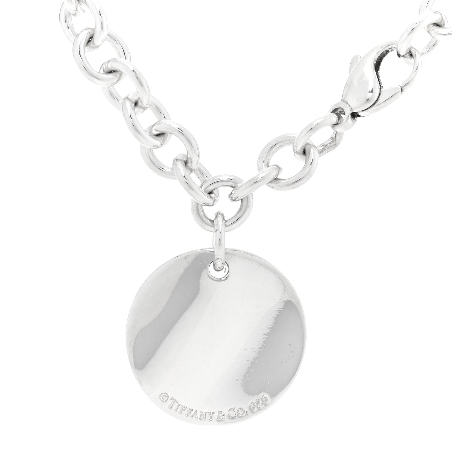 Sterling Silver Notes Round Tag Charm Bracelet