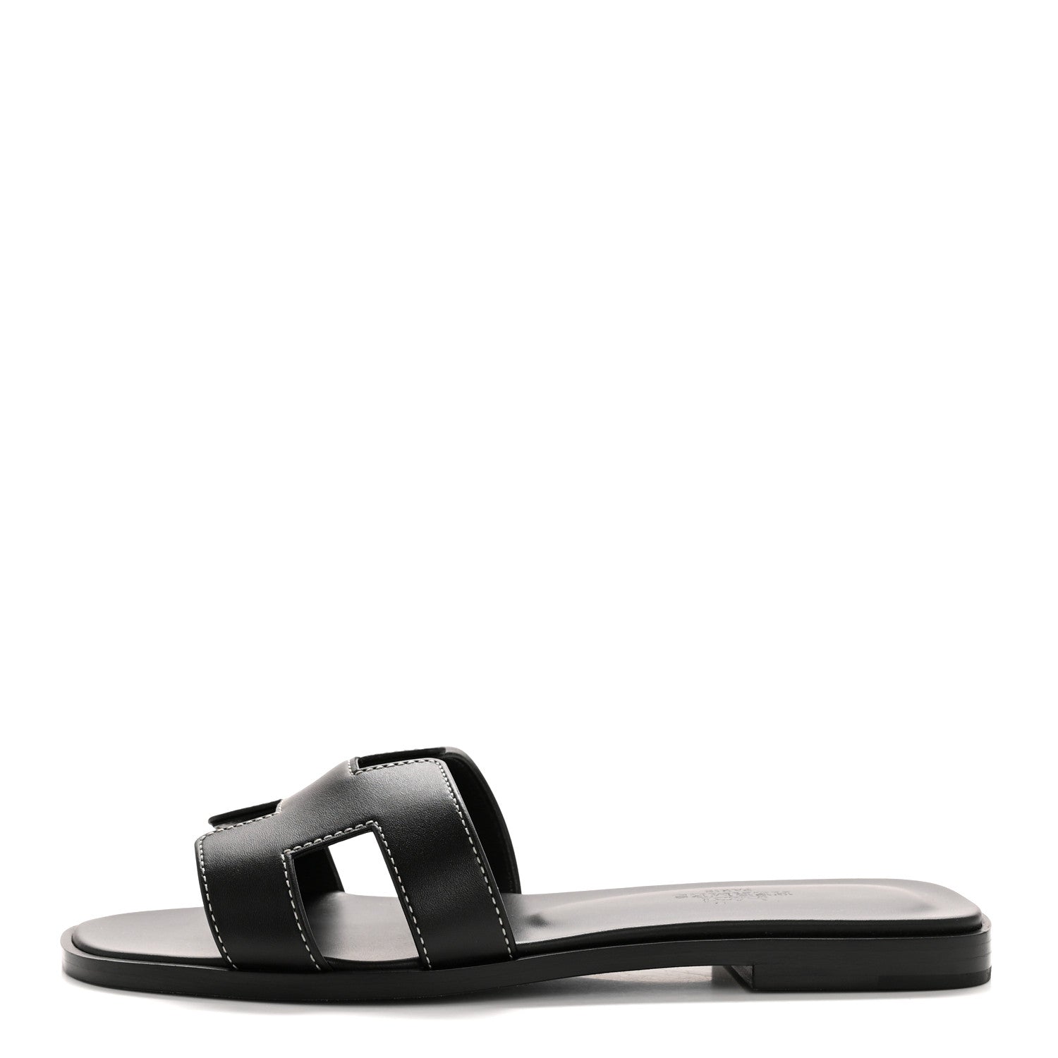 Hermes Box Calfskin Oran Sandals 35 Black 1781594 – FASHIONPHILE