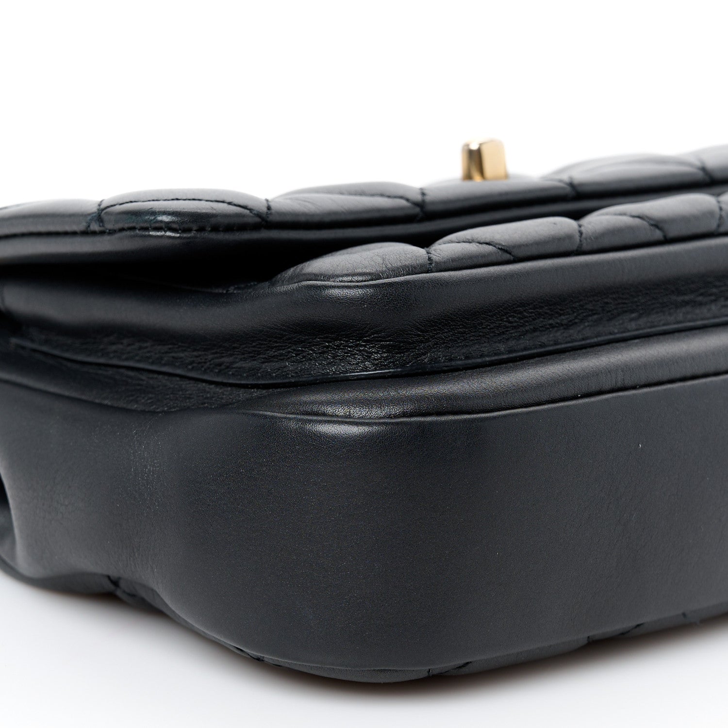 Chanel Calfskin Quilted Top Handle Flap Black 10 of 11