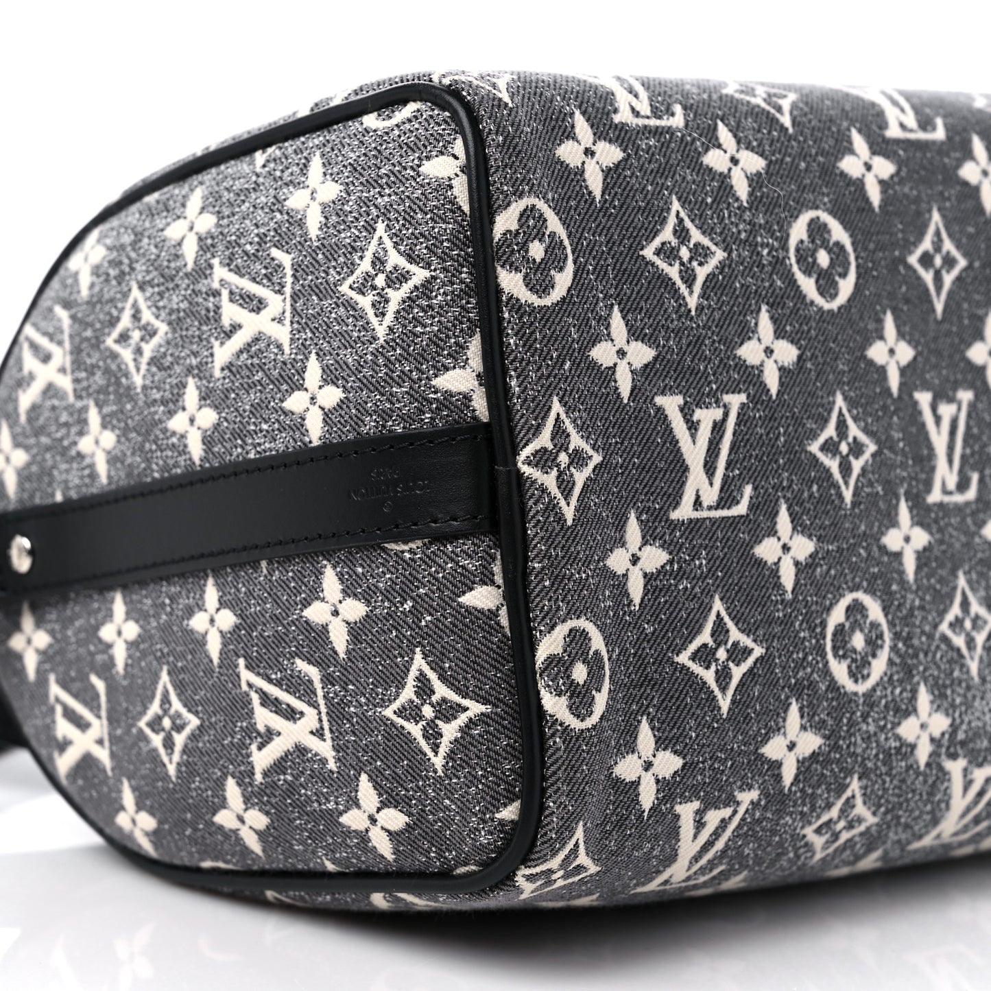 Denim Monogram Jacquard Speedy Bandouliere 25 Black