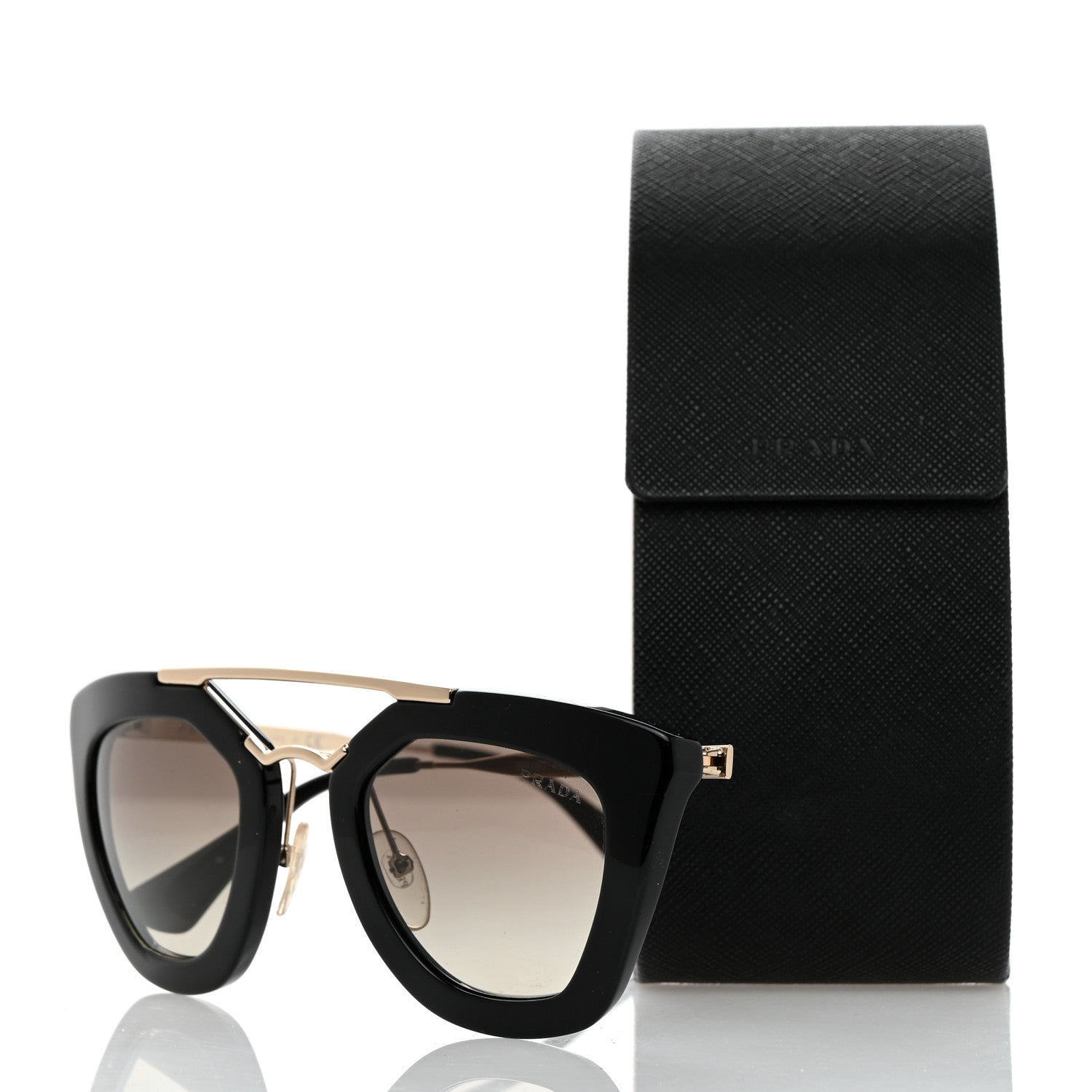 Prada Acetate Cinema Sunglasses SPR 09Q Black 8 of 8