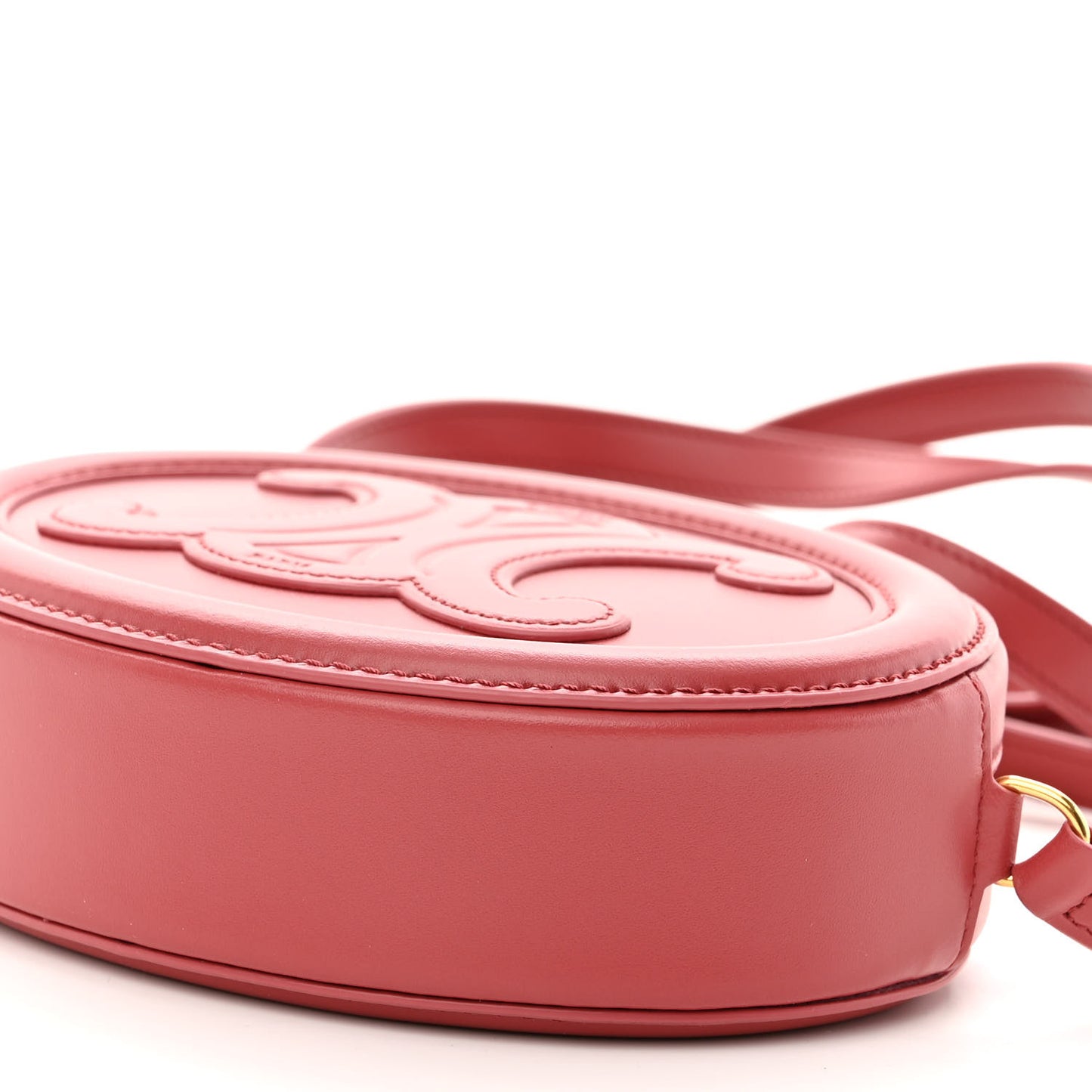 Smooth Calfskin Cuir Small Triomphe Oval Purse Crossbody Lipstick