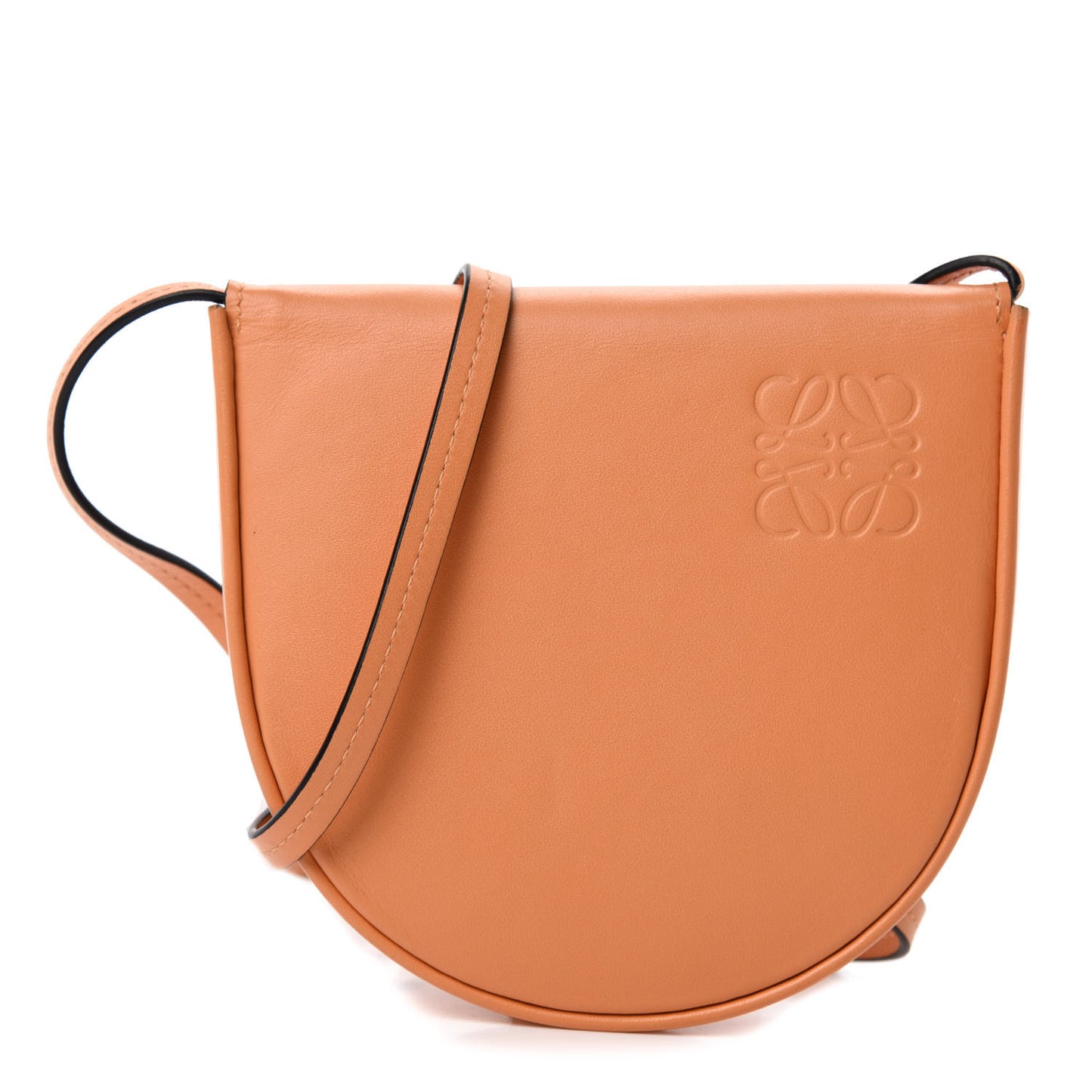 Soft Calfskin Small Heel Bag Apricot