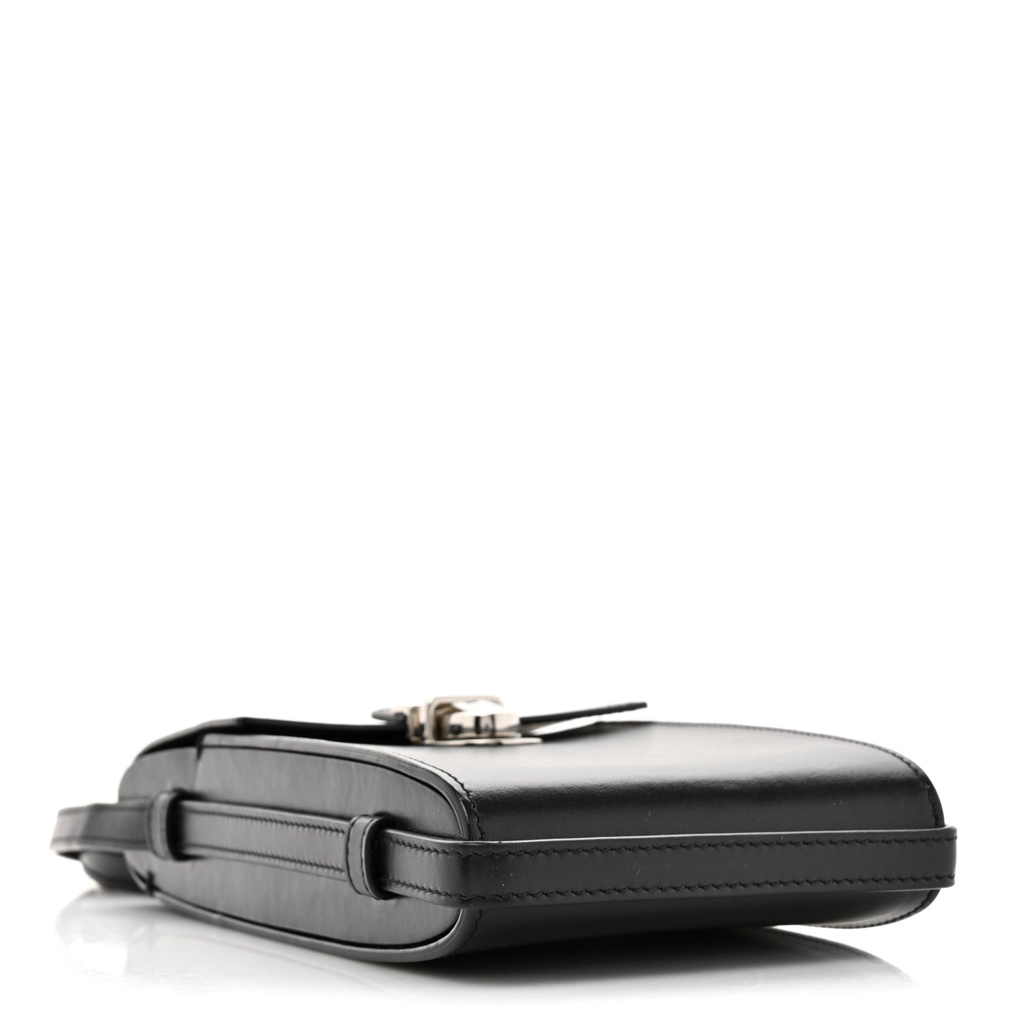 Calfskin Phone Holder Crossbody Black