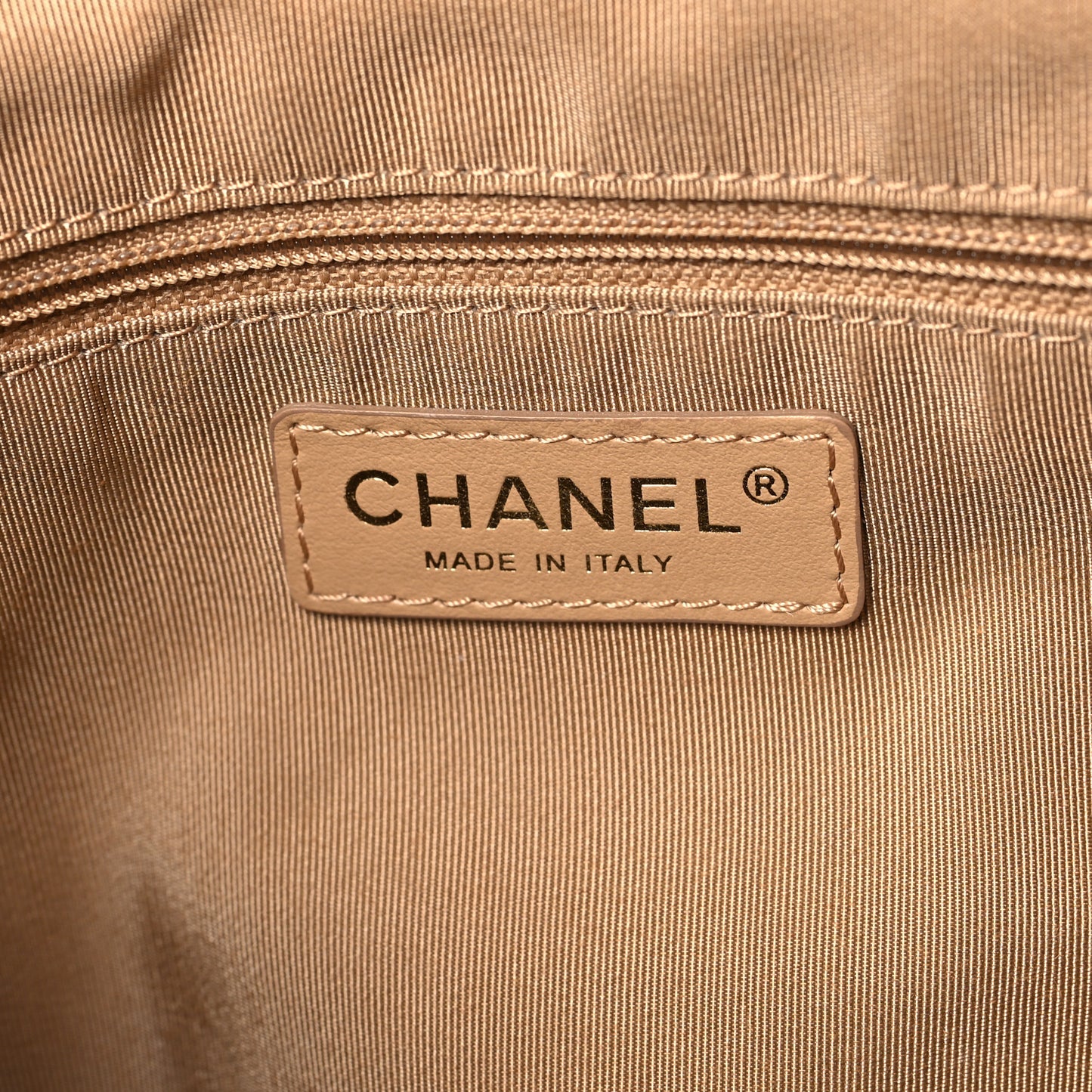 Caviar Quilted Rolled Up Tote Beige