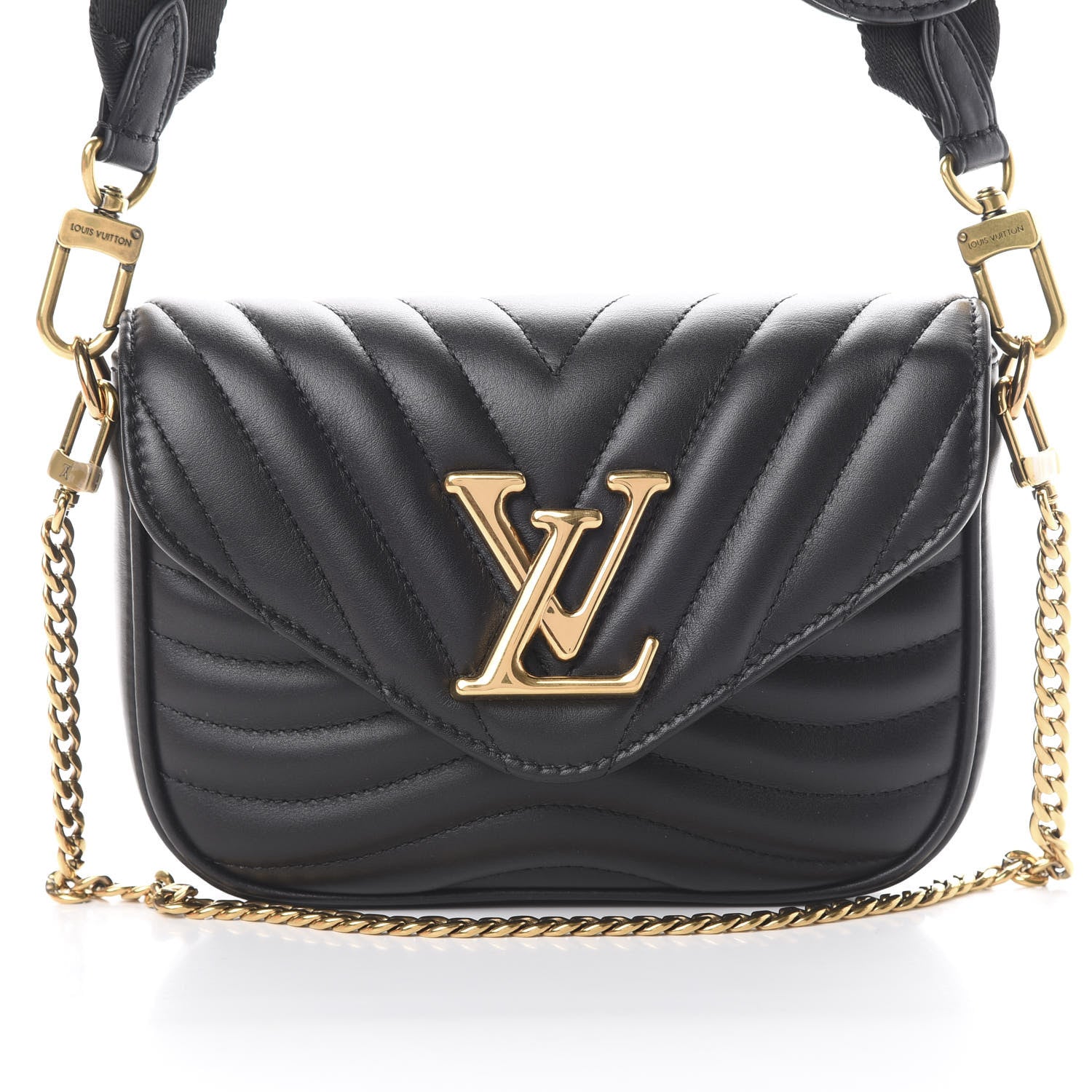 Louis Vuitton Calfskin New Wave Multi Pochette Black 8 of 11