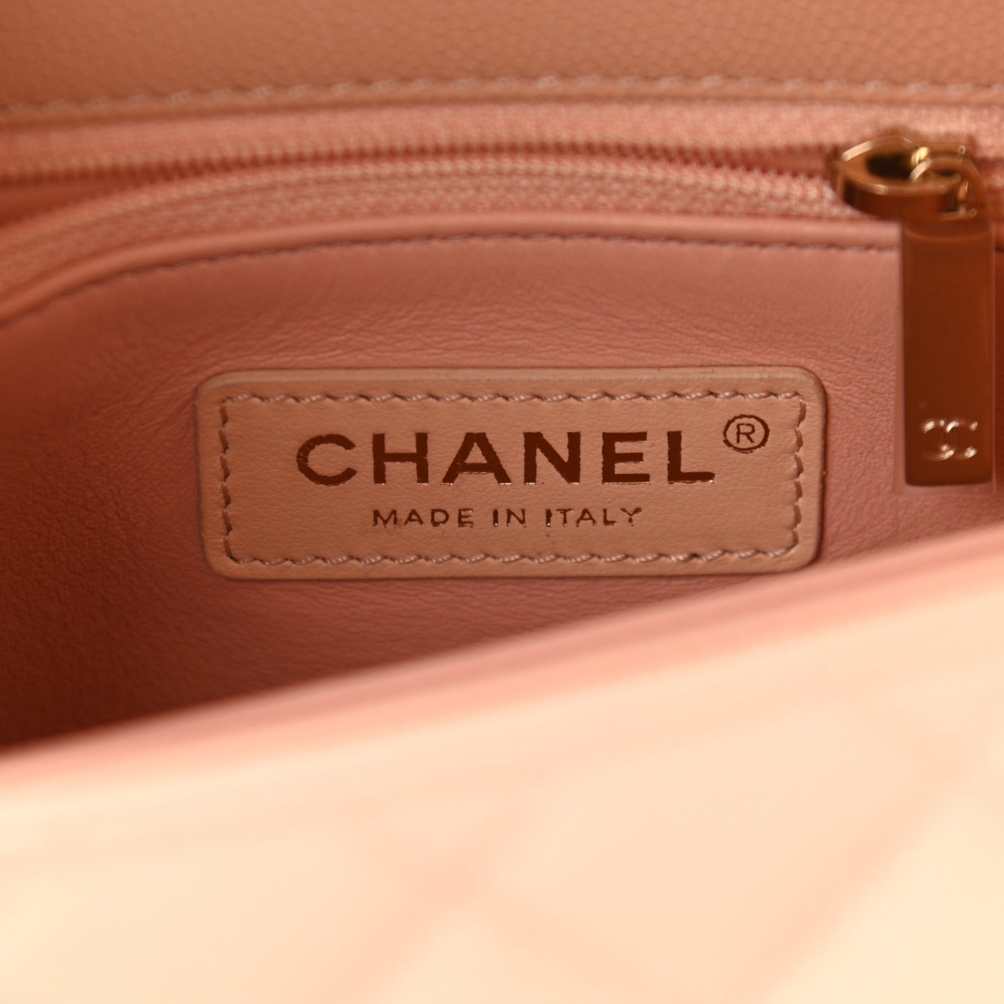 Caviar Quilted Mini Coco Handle Flap Light Pink